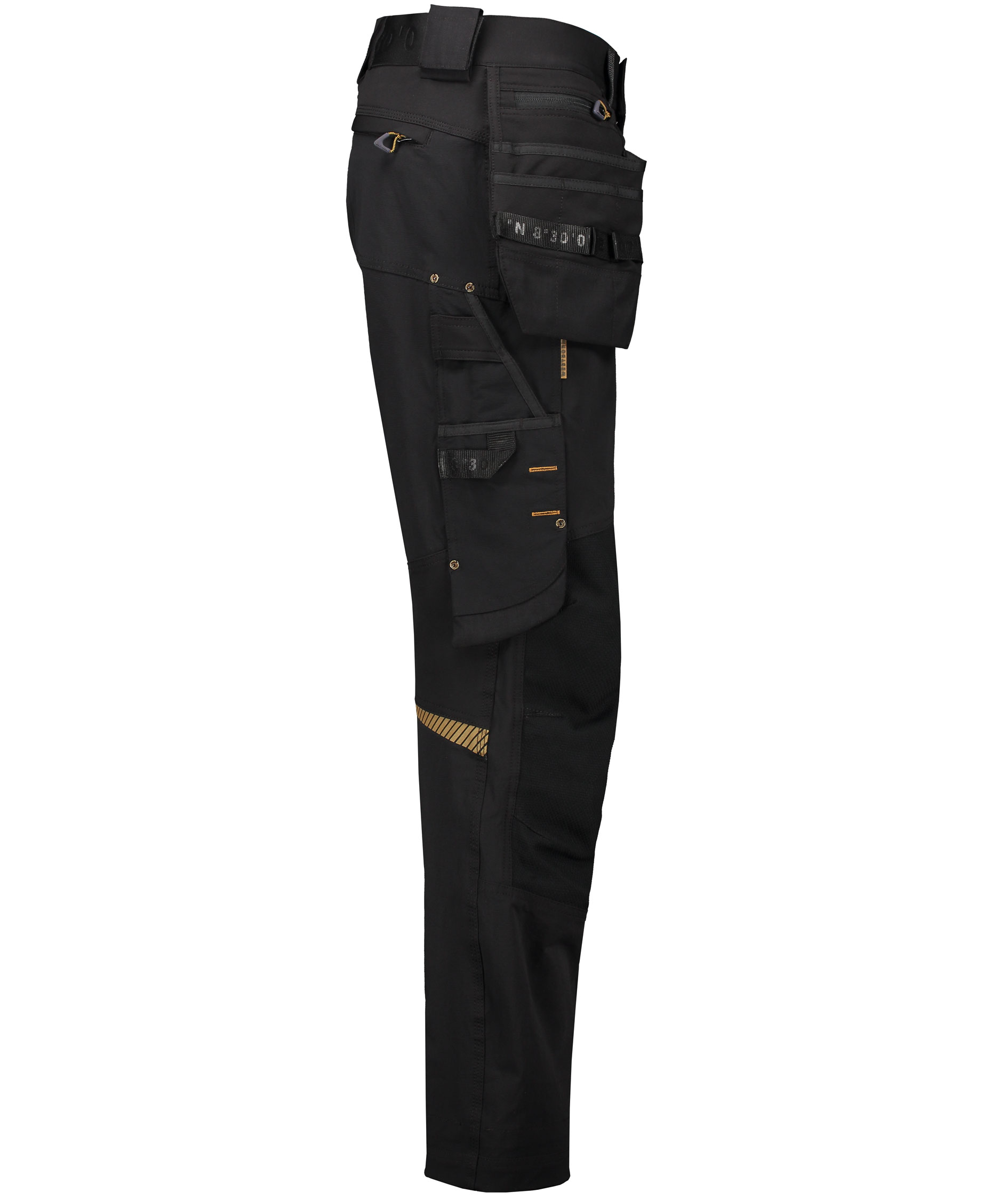 Westborn h&aring;ndv&aelig;rkerbukser full stretch, Black, large image number 5