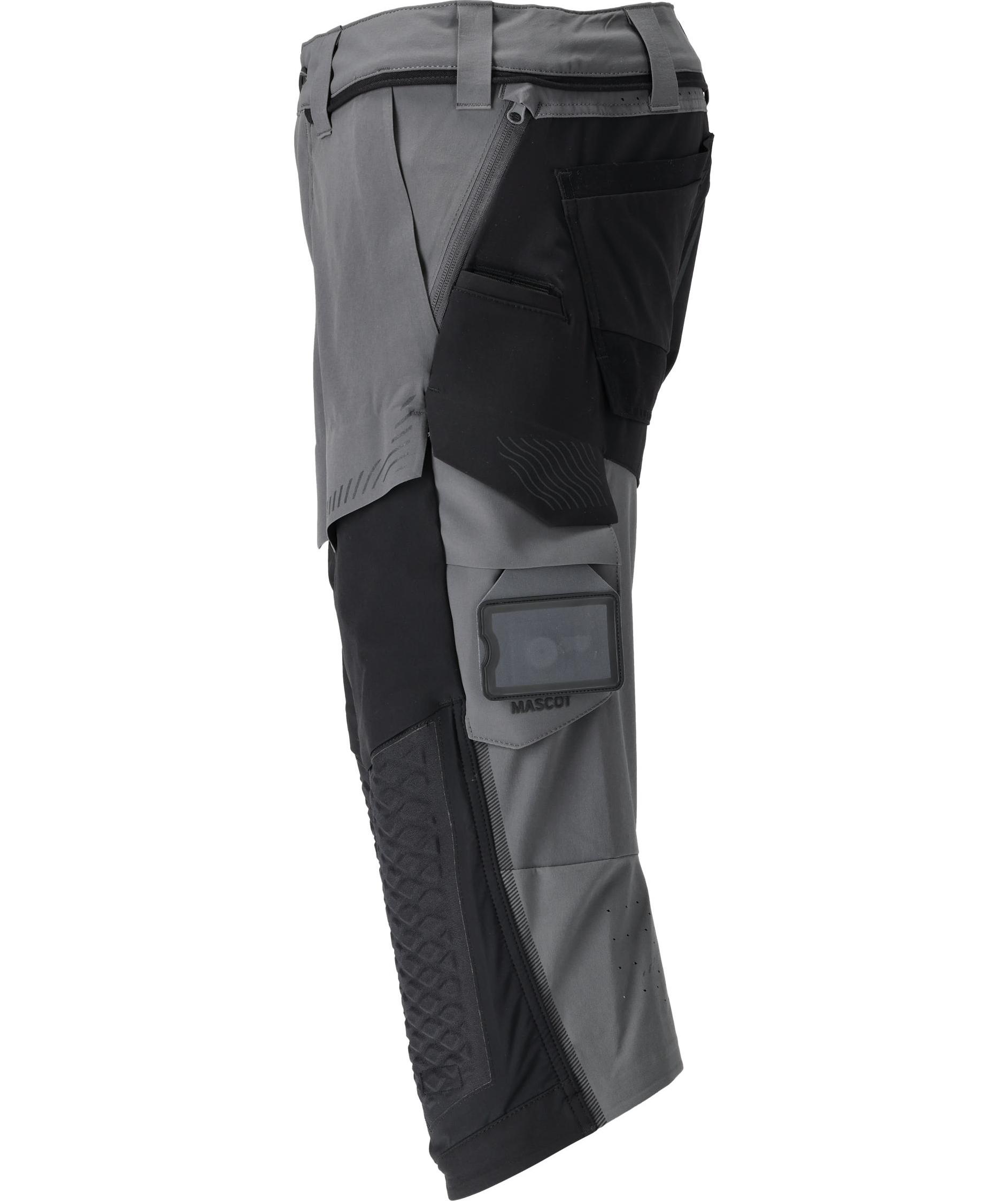 Mascot Customized arbeidsknickers full stretch, Stengr&aring;/Svart, large image number 2