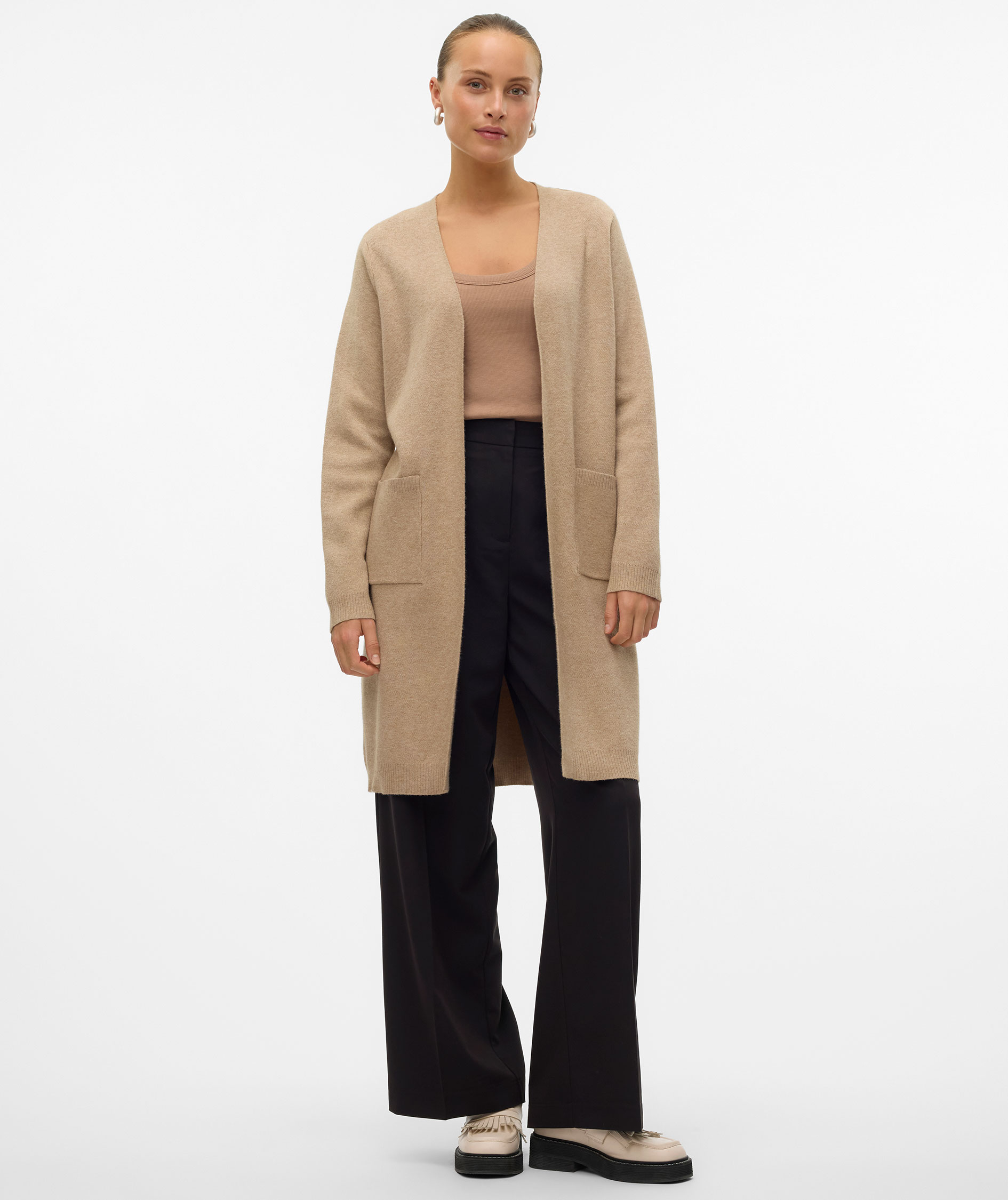 Vero Moda VMSABA  dame strikcardigan, Silver Mink, large image number 5