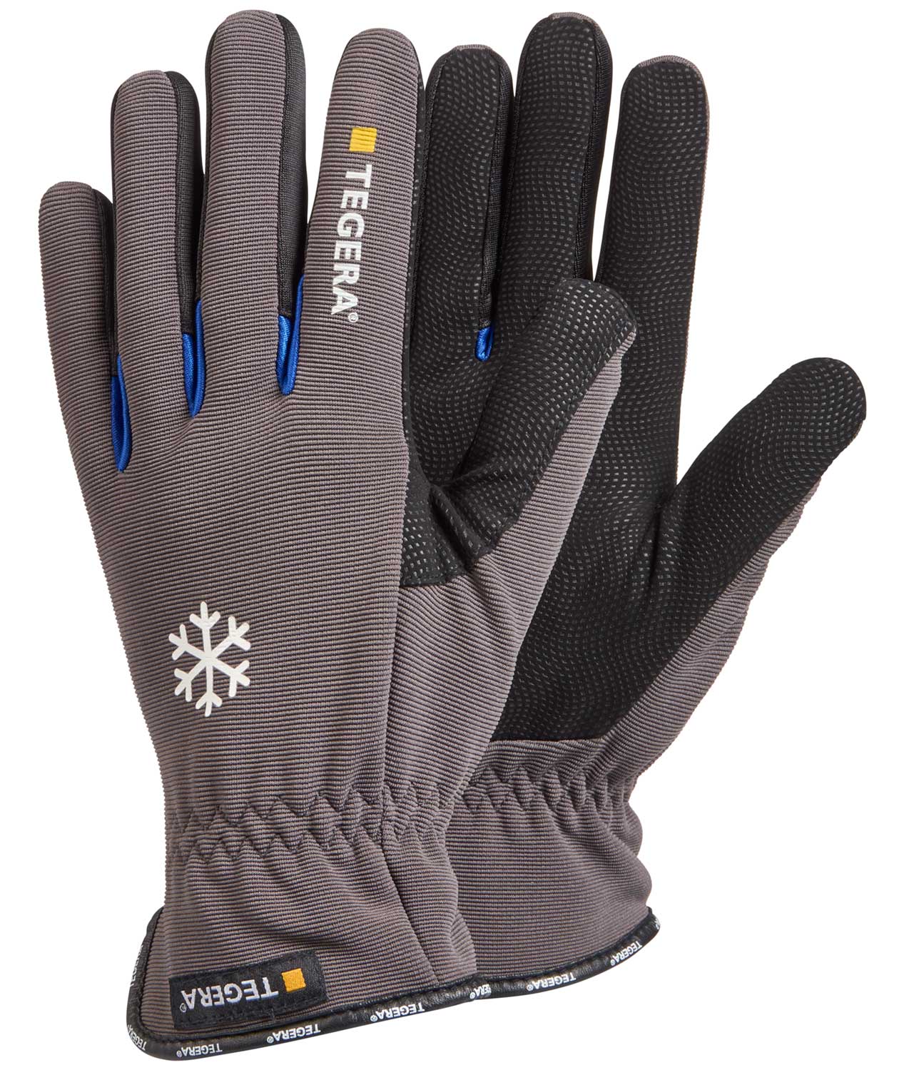 Tegera 417 vinter arbejdshandsker, Sort/Gr&aring;/Bl&aring;