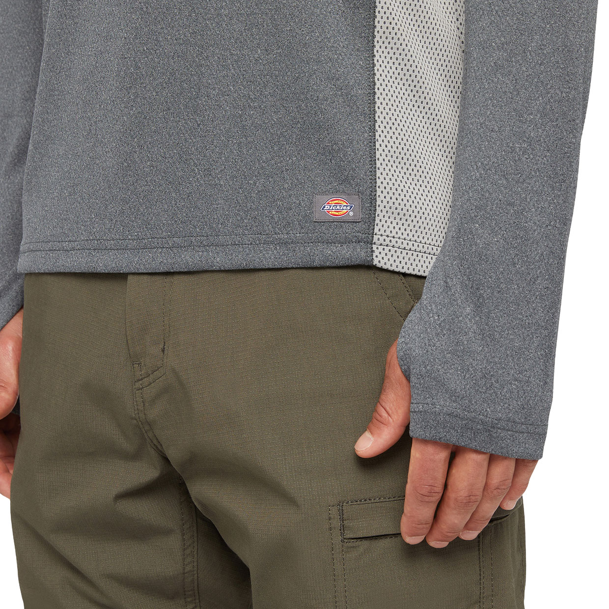 Dickies l&aring;ng&auml;rmad T-shirt, Dark Heather Grey, large image number 4