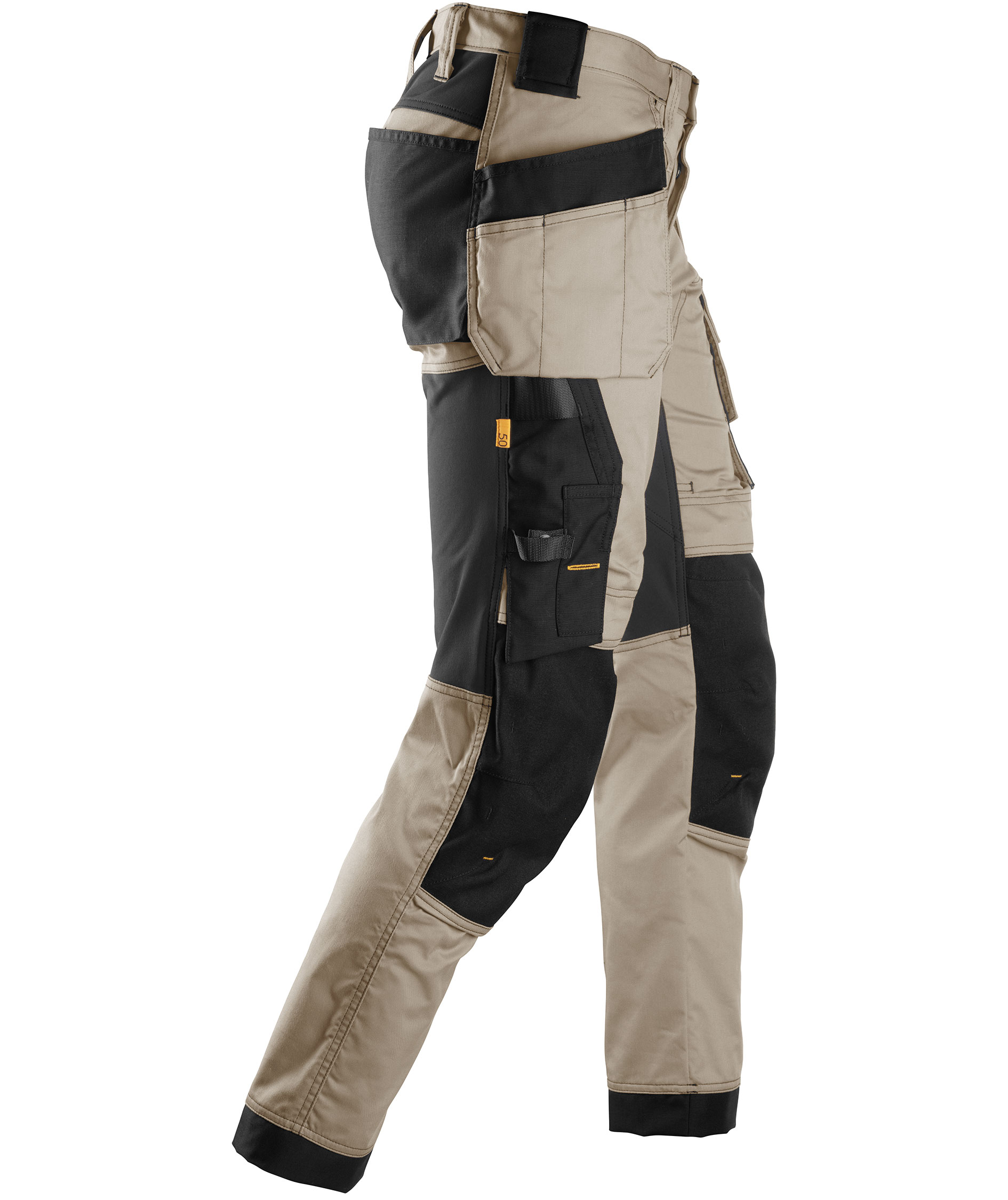 Snickers AllroundWork hantverksbyxa 6241, Khaki/Svart, large image number 3