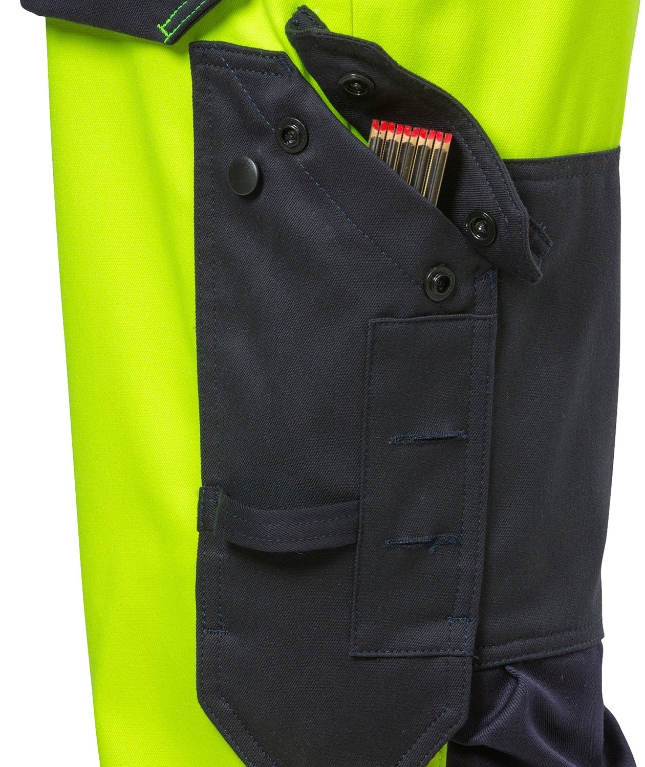 Fristads Flamestat arbejdsbukser 2161, Hi-vis&nbsp;Gul/Marine, large image number 2