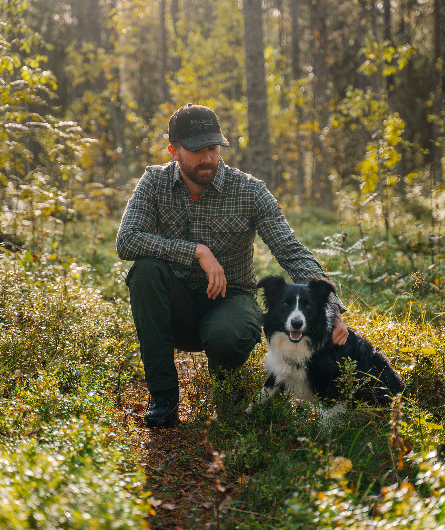 Pinewood Lappland skjorte med uld, Moss Green/Light Khaki, large image number 9