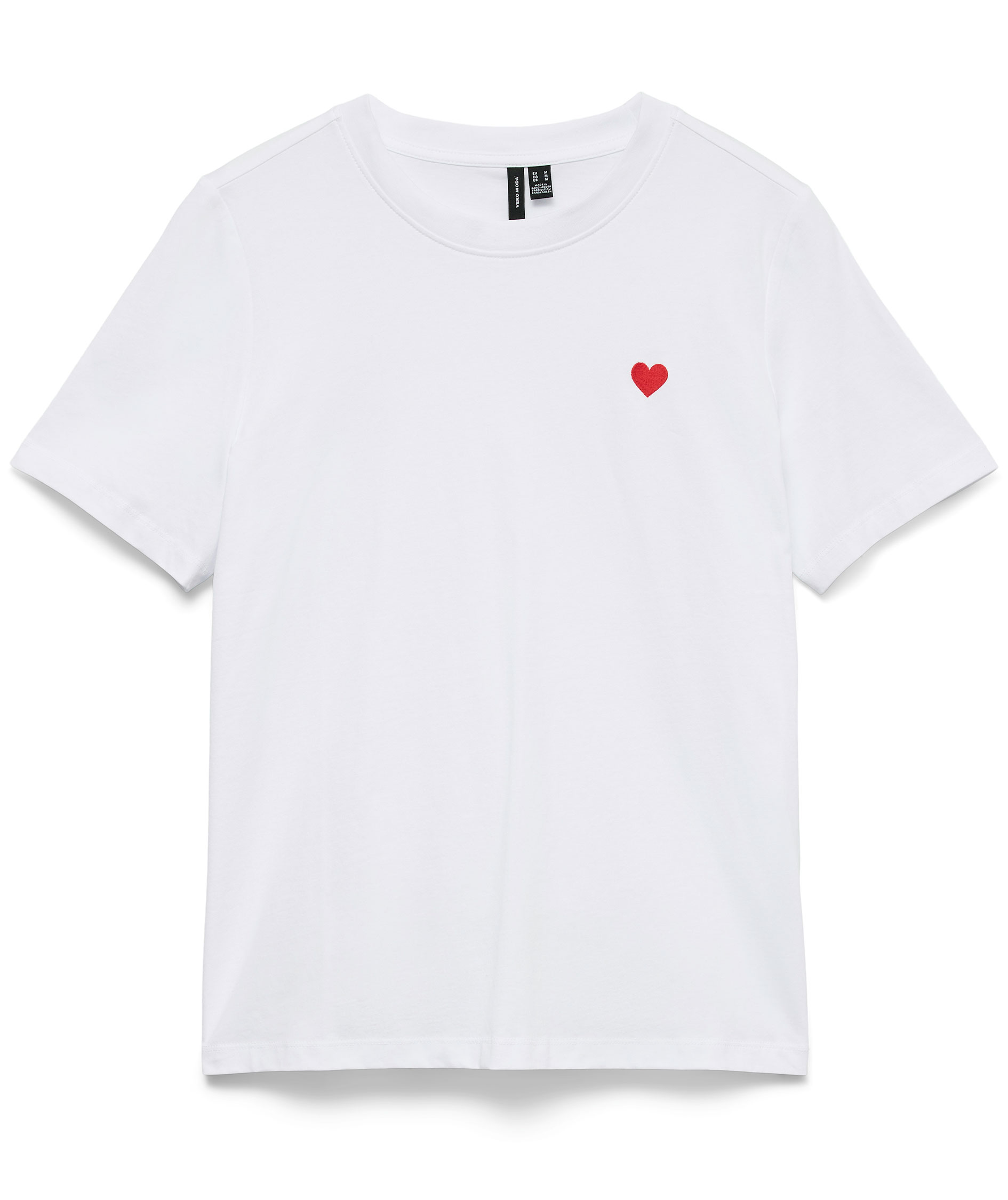 Vero Moda VMPAULINA women's T-shirt, Bright White Red Heart, Bright White Red Heart, swatch
