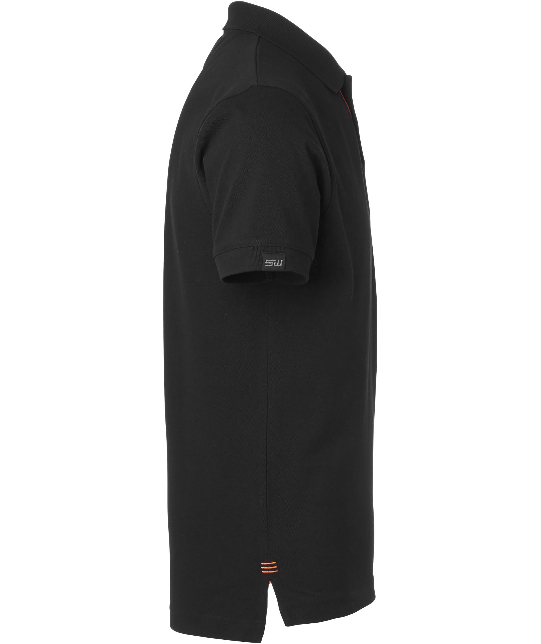 South West Weston polo T-shirt, Black/Orange, large image number 3