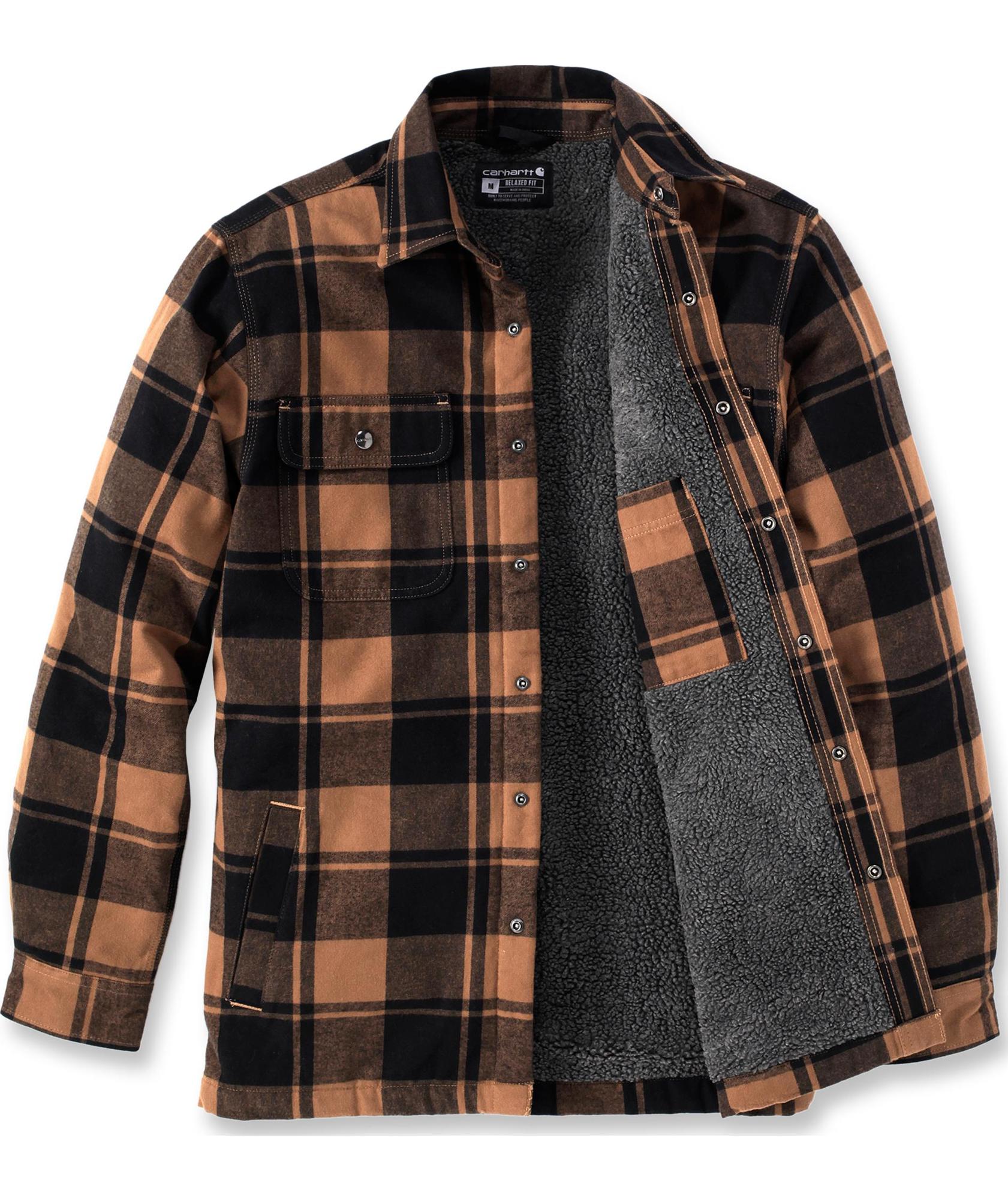 Carhartt foret flannel skjortejakke, Carhartt Brown, large image number 4