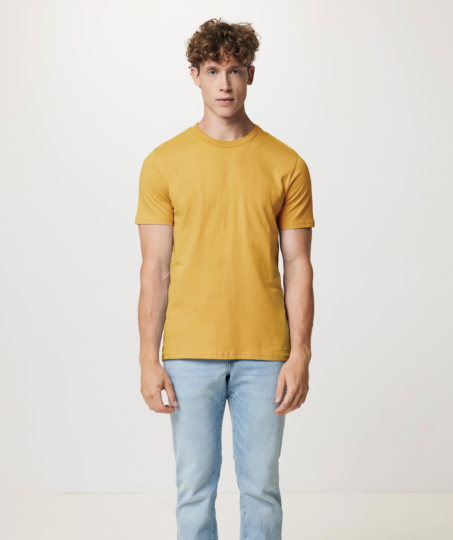 Iqoniq Brett T-shirt, Ochre yellow