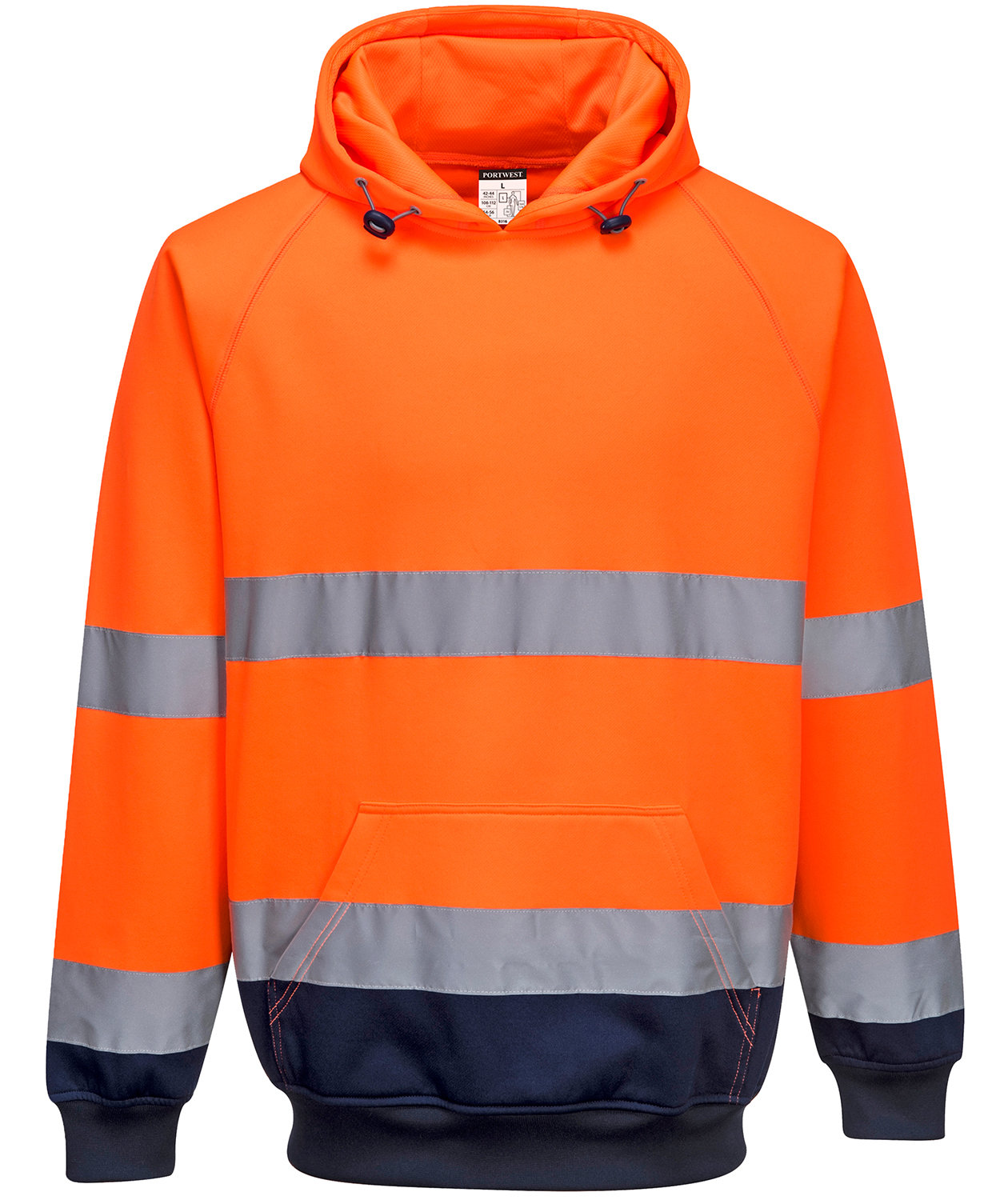 Portwest Sweatshirt, Hi-vis Orange/Marine