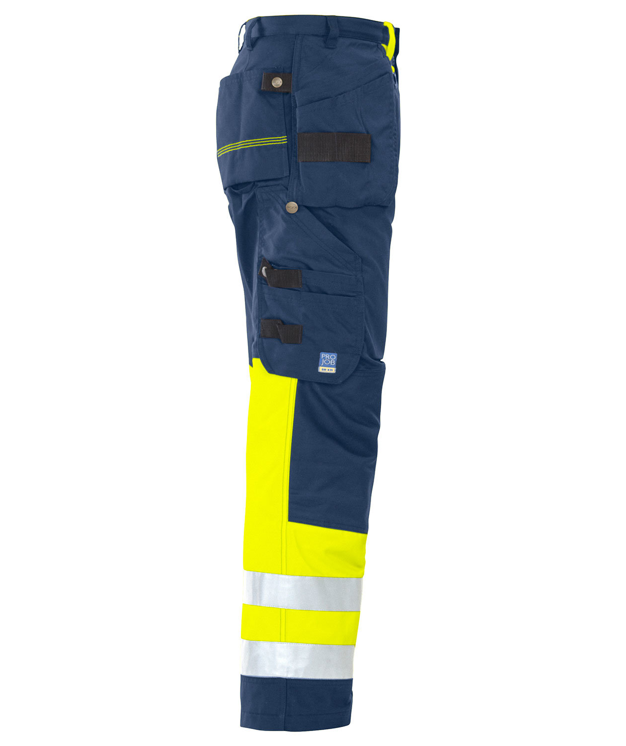 ProJob work trousers 6502, Marine/Hi-Vis yellow, large image number 3