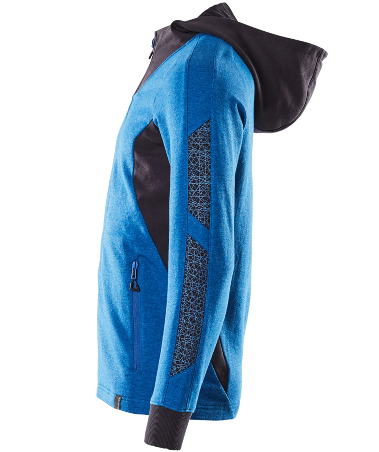 Mascot Accelerate Kapuzensweatshirt mit Rei&szlig;verschluss, Azurblau/Dunkel Marine, large image number 3