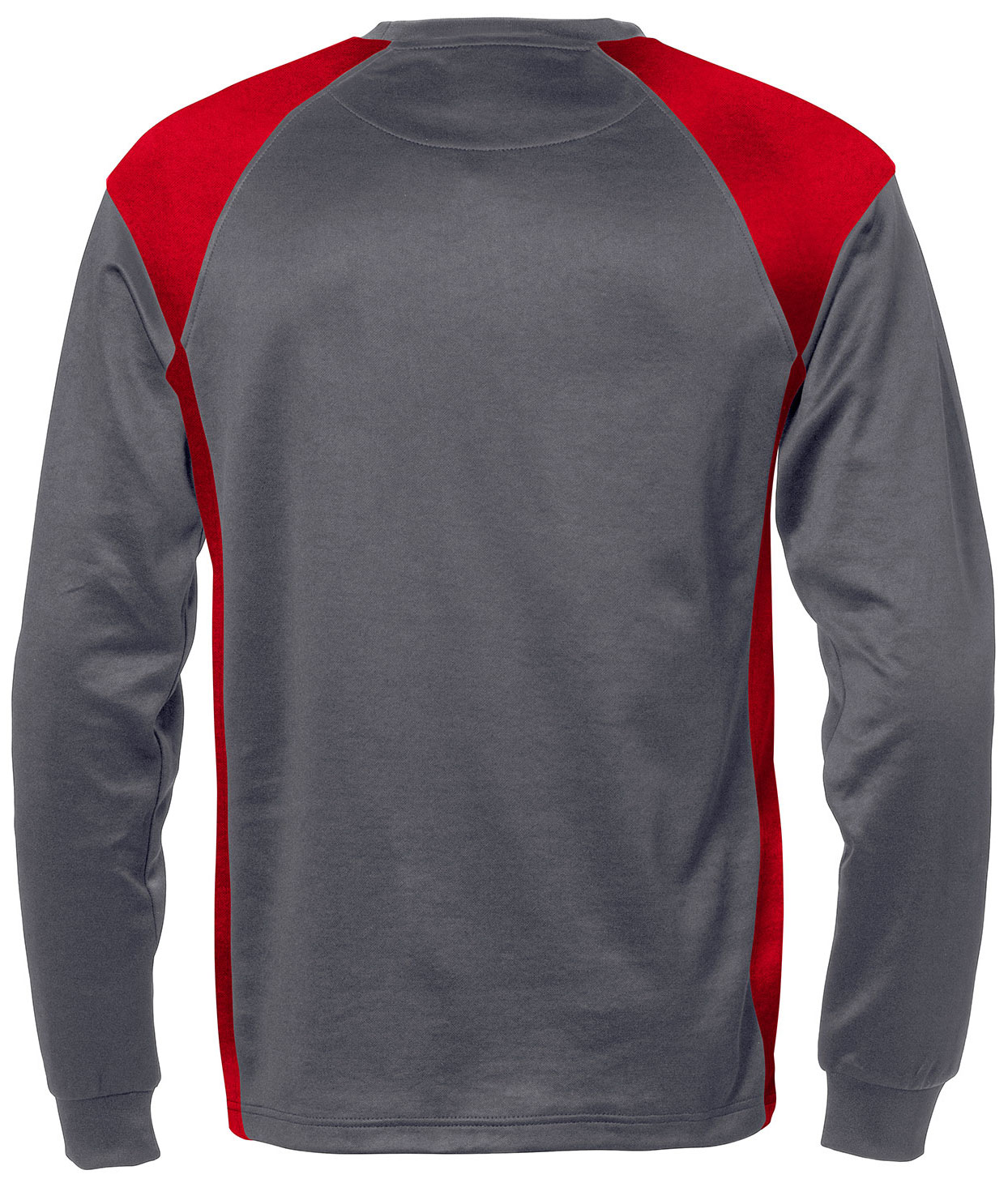 Fristads l&aring;ng&auml;rmad T-shirt 7071 THV, Gr&aring;/R&ouml;d