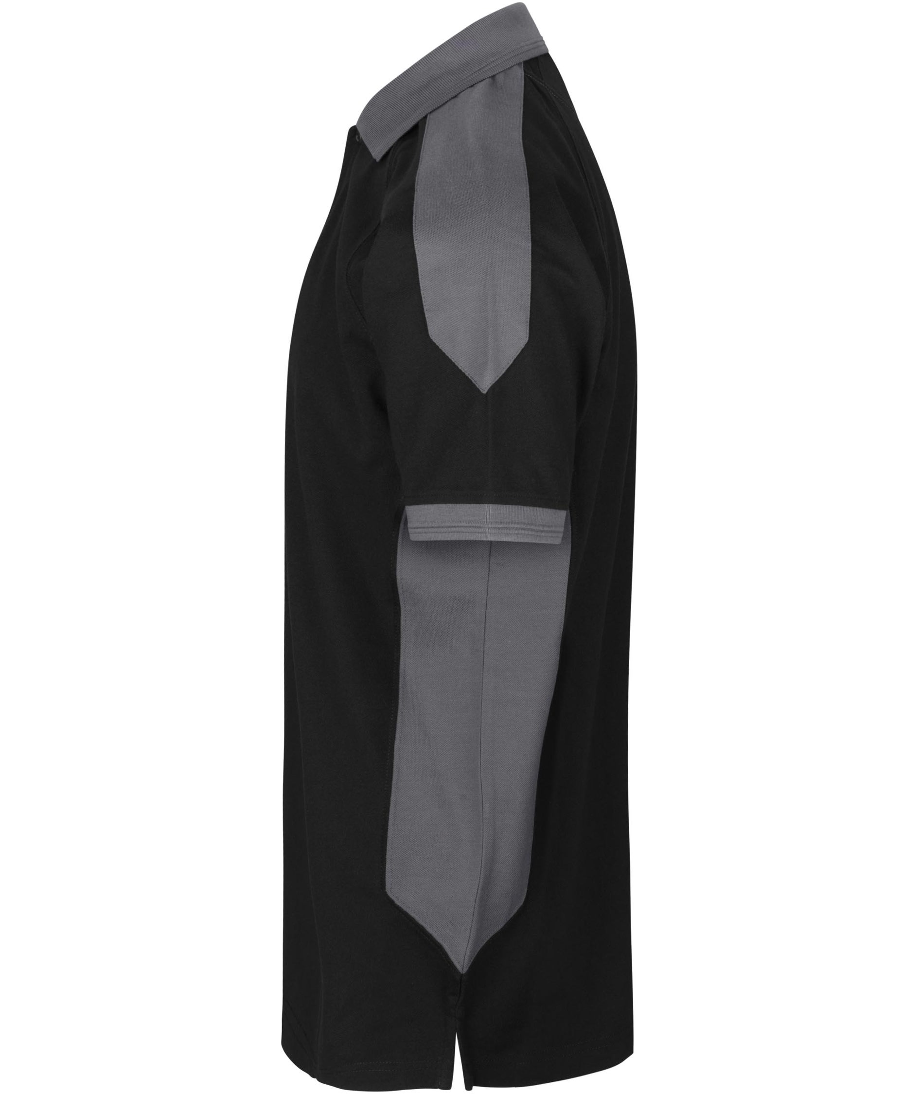 ID Pro Wear kontrast Pik&eacute;-tr&ouml;ja, Svart, large image number 2