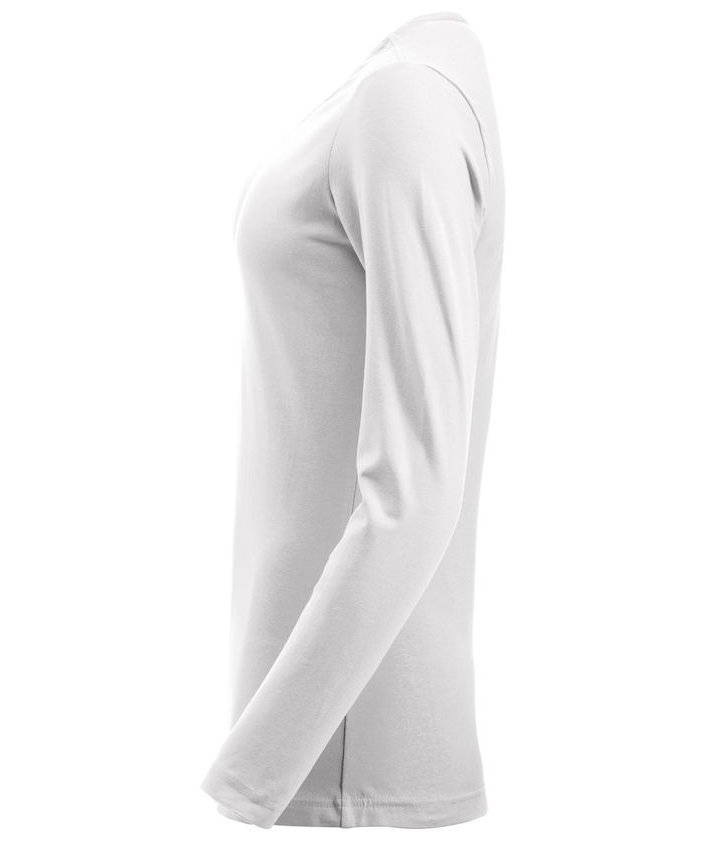 Clique Carolina l&aring;ng&auml;rmad T-shirt dam, Vit, large image number 3