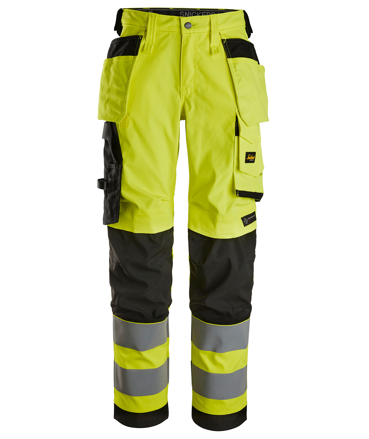 Snickers hantverksbyxa dam 6743, Varsel Gul/Svart