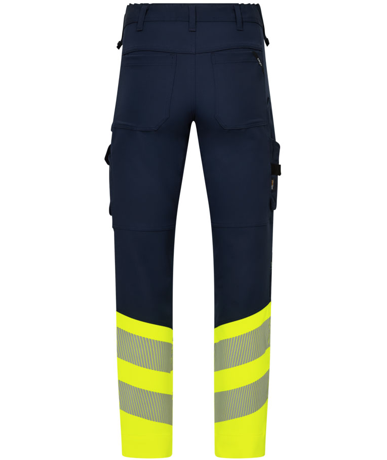 Engel Safety arbejdsbukser full stretch, Blue Ink/Hi-Vis Gul, large image number 1