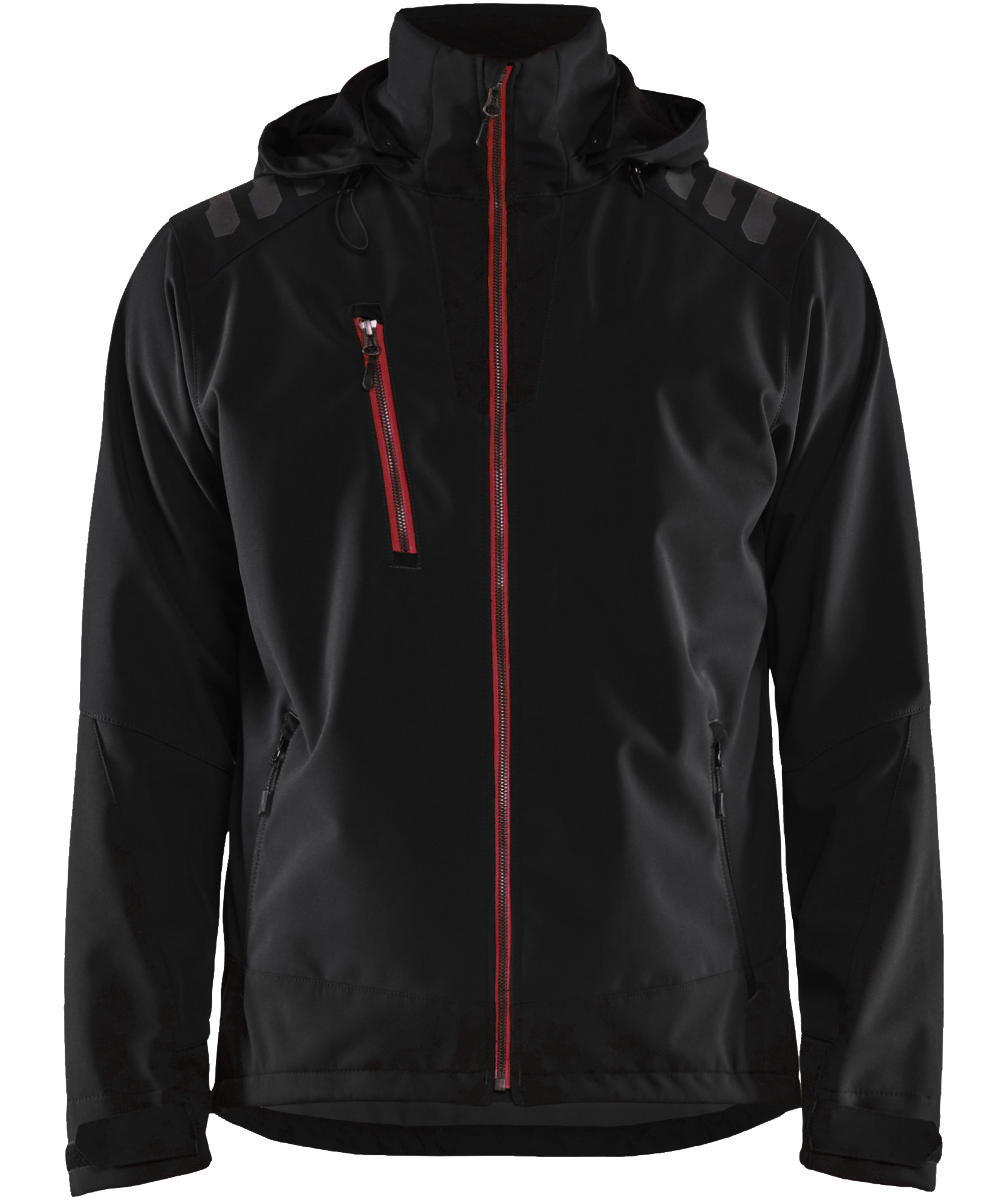 Bl&aring;kl&auml;der softshelljacka, Svart/R&ouml;d, Svart/R&ouml;d, swatch