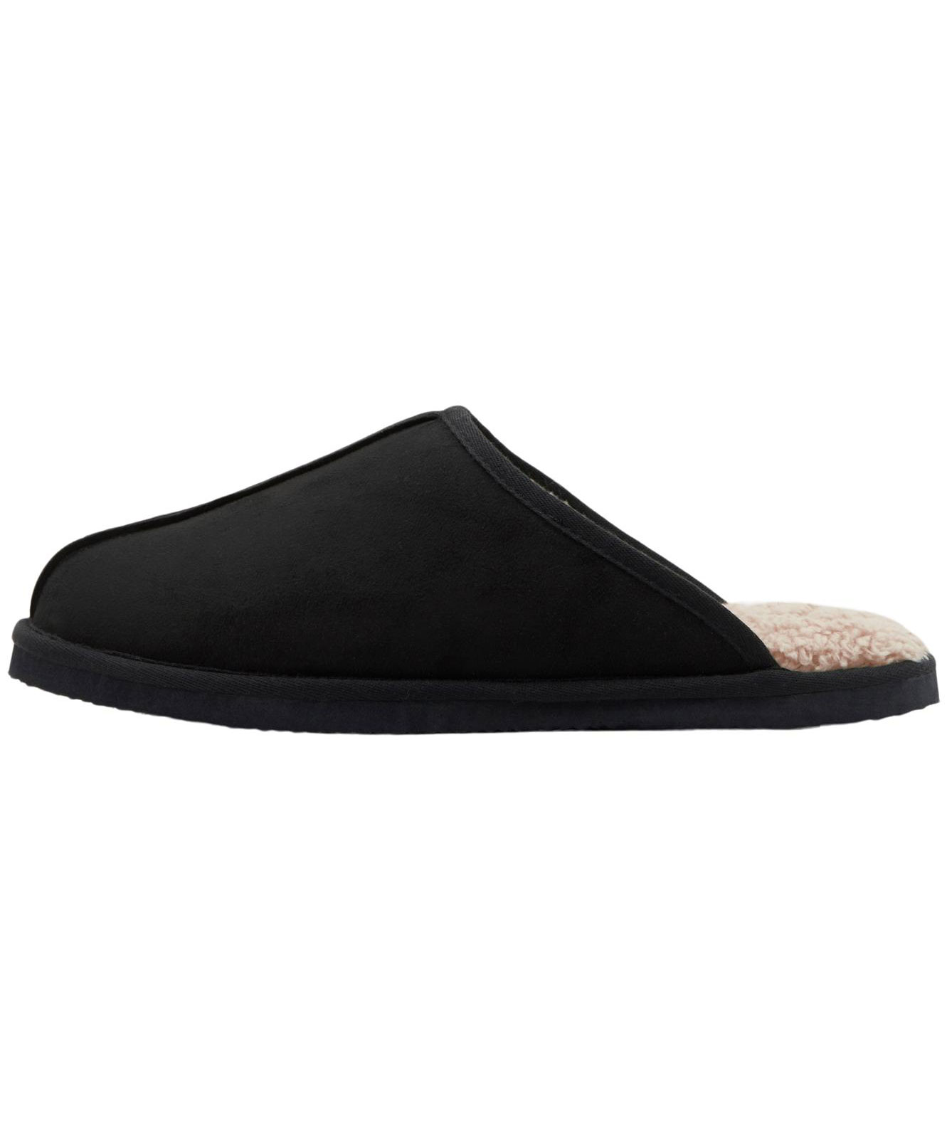 Jack & Jones JFWDUDELY microfiber slippers, Black, Black, swatch