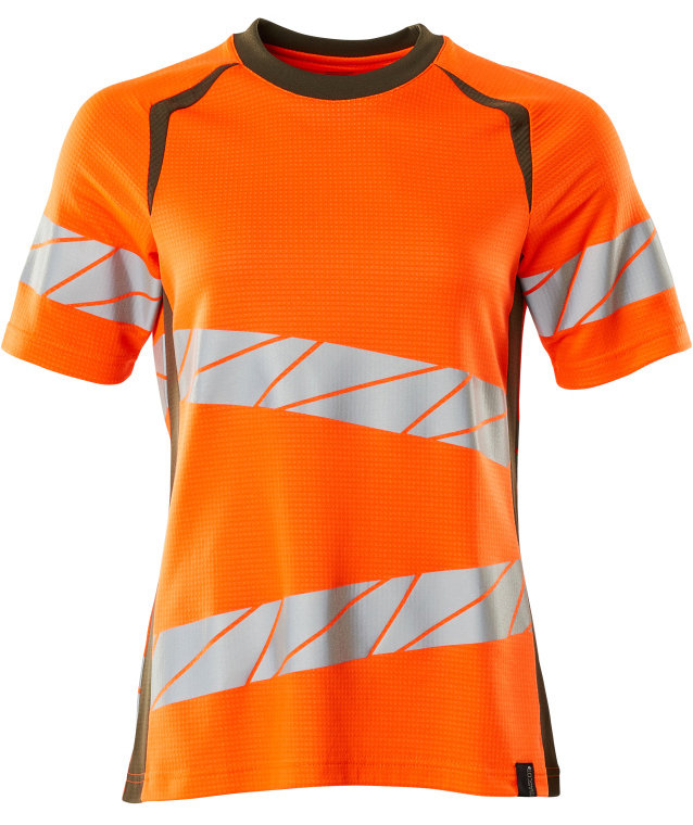 Mascot Accelerate Safe dame T-skjorte, Hi-vis Oransje/Mosgr&oslash;nn, Hi-vis Oransje/Mosgr&oslash;nn, swatch