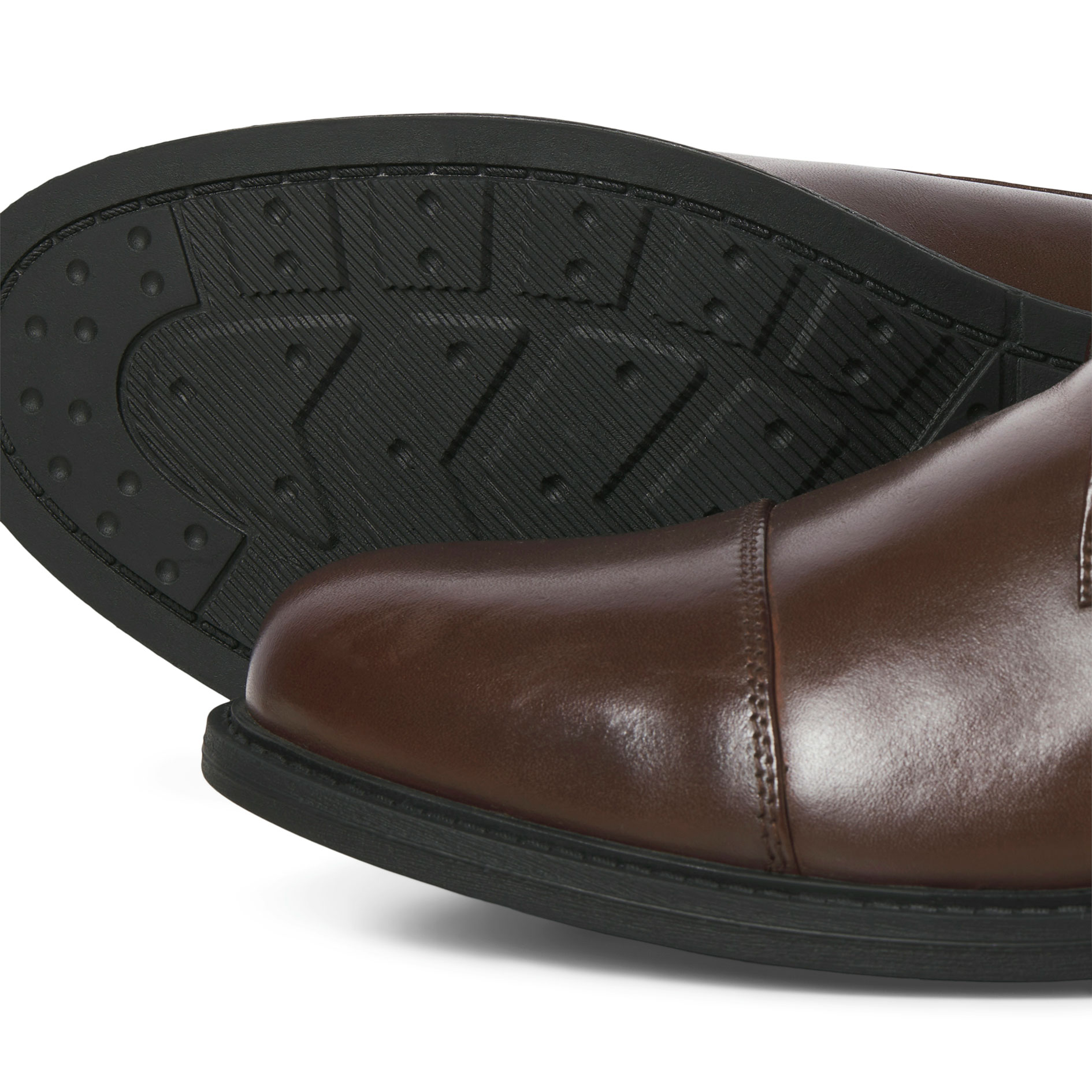 Jack & Jones JFWOSLO leather shoes, Brown Stone, large image number 3