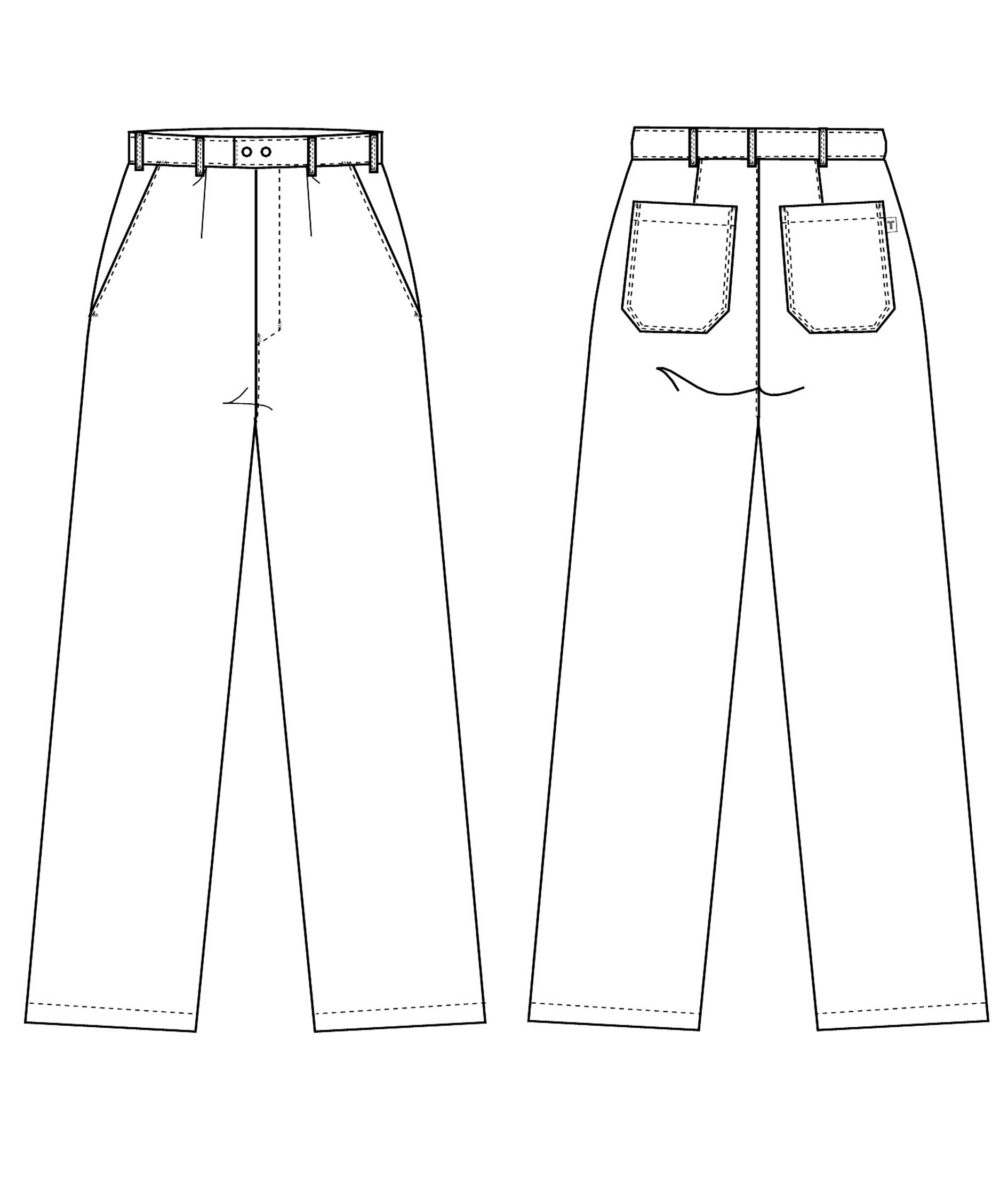 Kentaur trousers with extra leg length, White