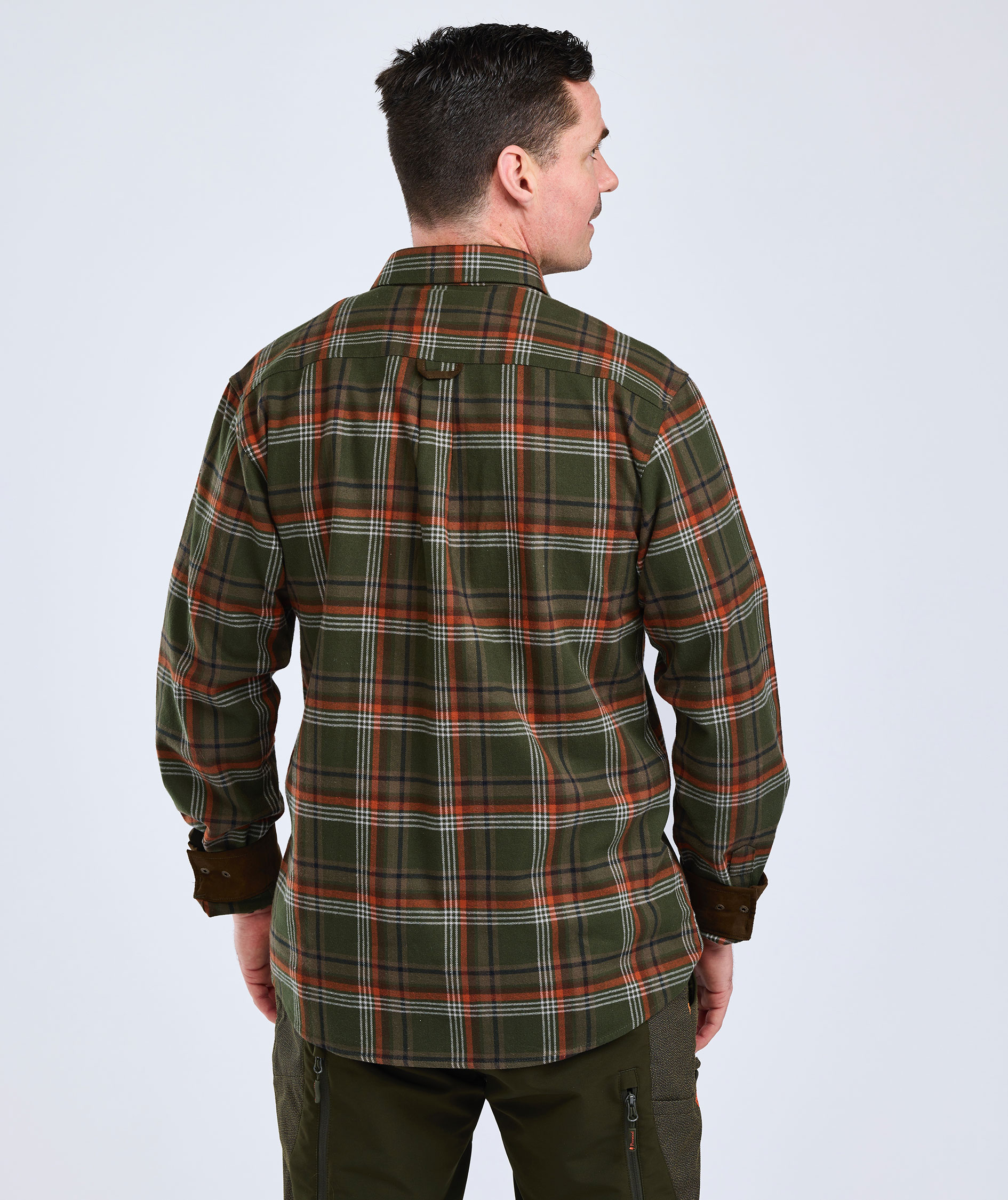 Pinewood Prestwick Exclusive skovmandsskjorte, Green/Burned Orange, large image number 3