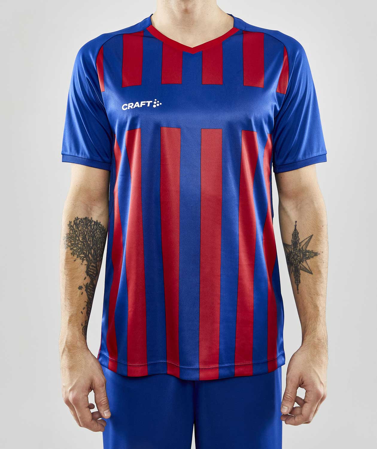 Craft Progress 2.0 Stripe Jersey T-Shirt, Club Cobolt/Rot, large image number 1