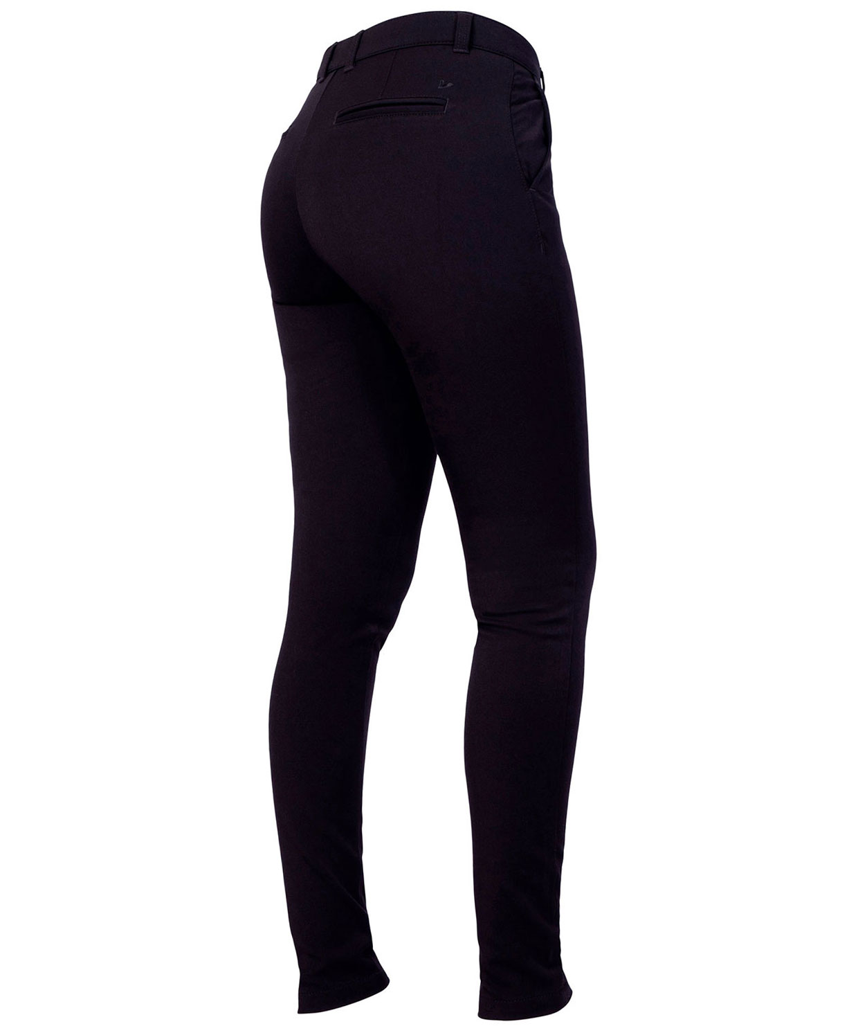 NewTurn stretch slim fit dame chinos, Sort, large image number 2