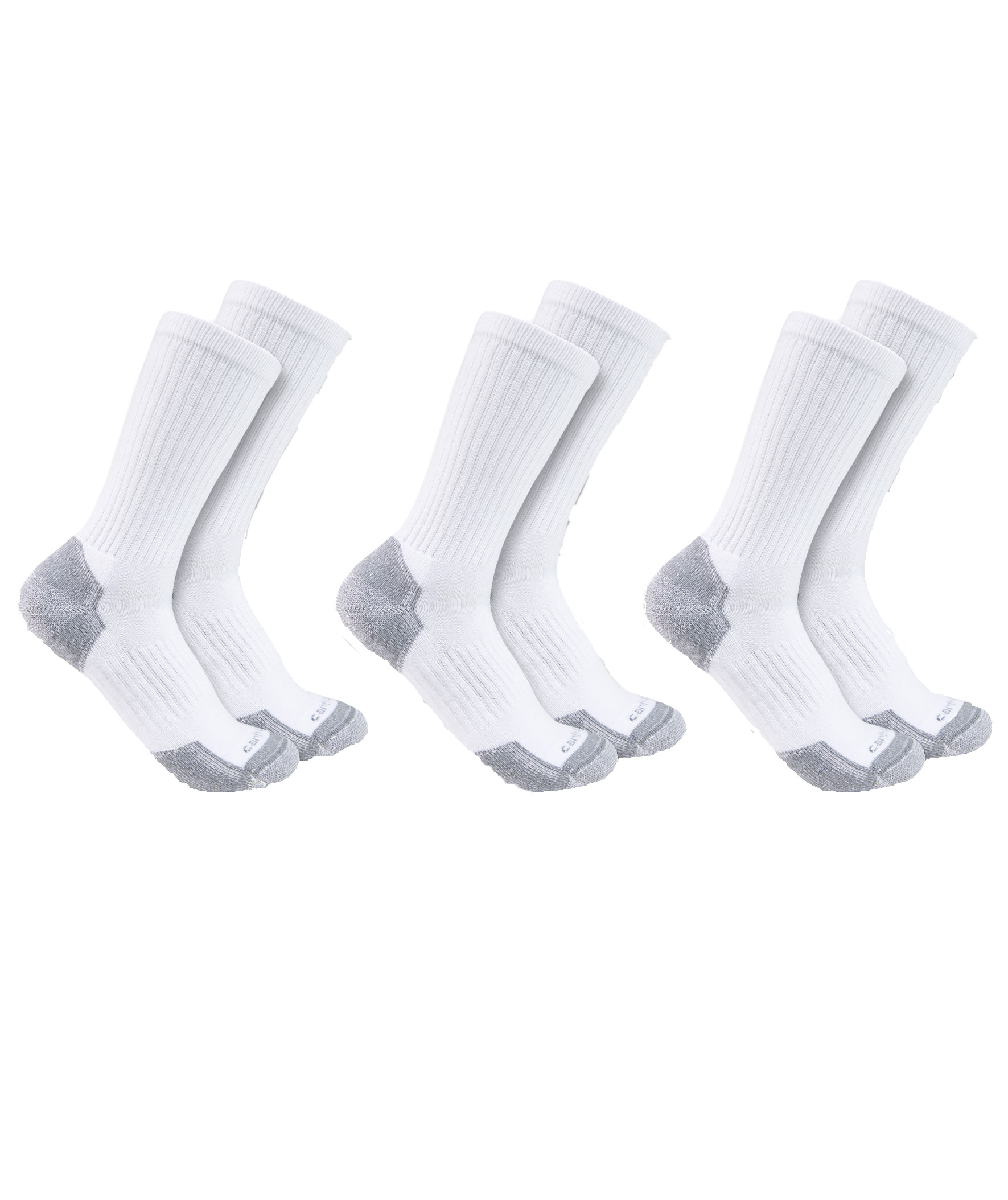 Carhartt Crew 3-pak str&oslash;mper, White 