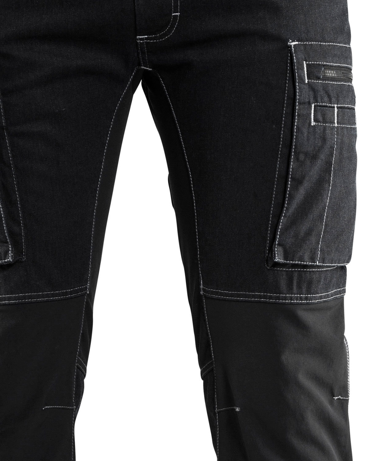 Bl&aring;kl&auml;der denim service trousers, Black, large image number 2
