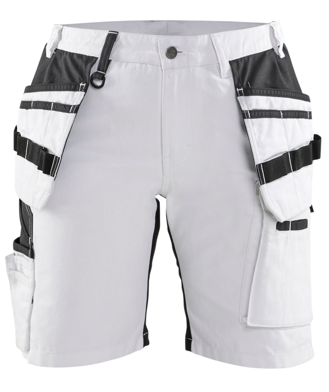 Bl&aring;kl&auml;der dame h&aring;ndv&aelig;rkershorts, Hvid/Sort