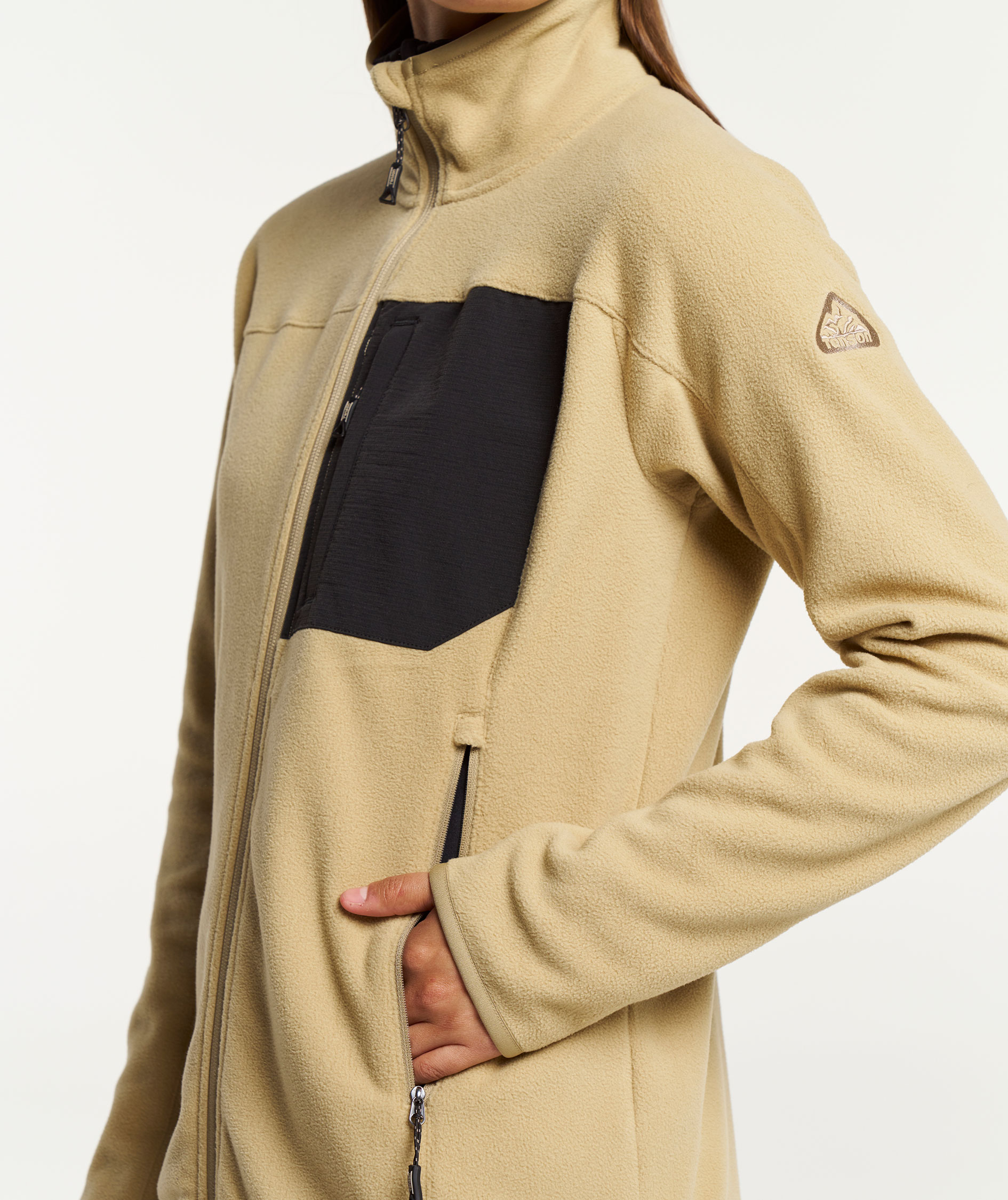 Tenson Himalaya dame fleecejakke, Beige, large image number 6