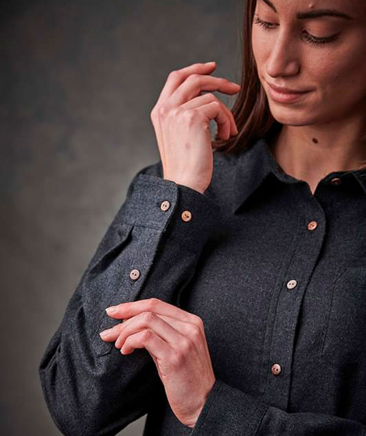 Stormtech Cambridge Damen Flanellhemd, Anthrazit, large image number 3