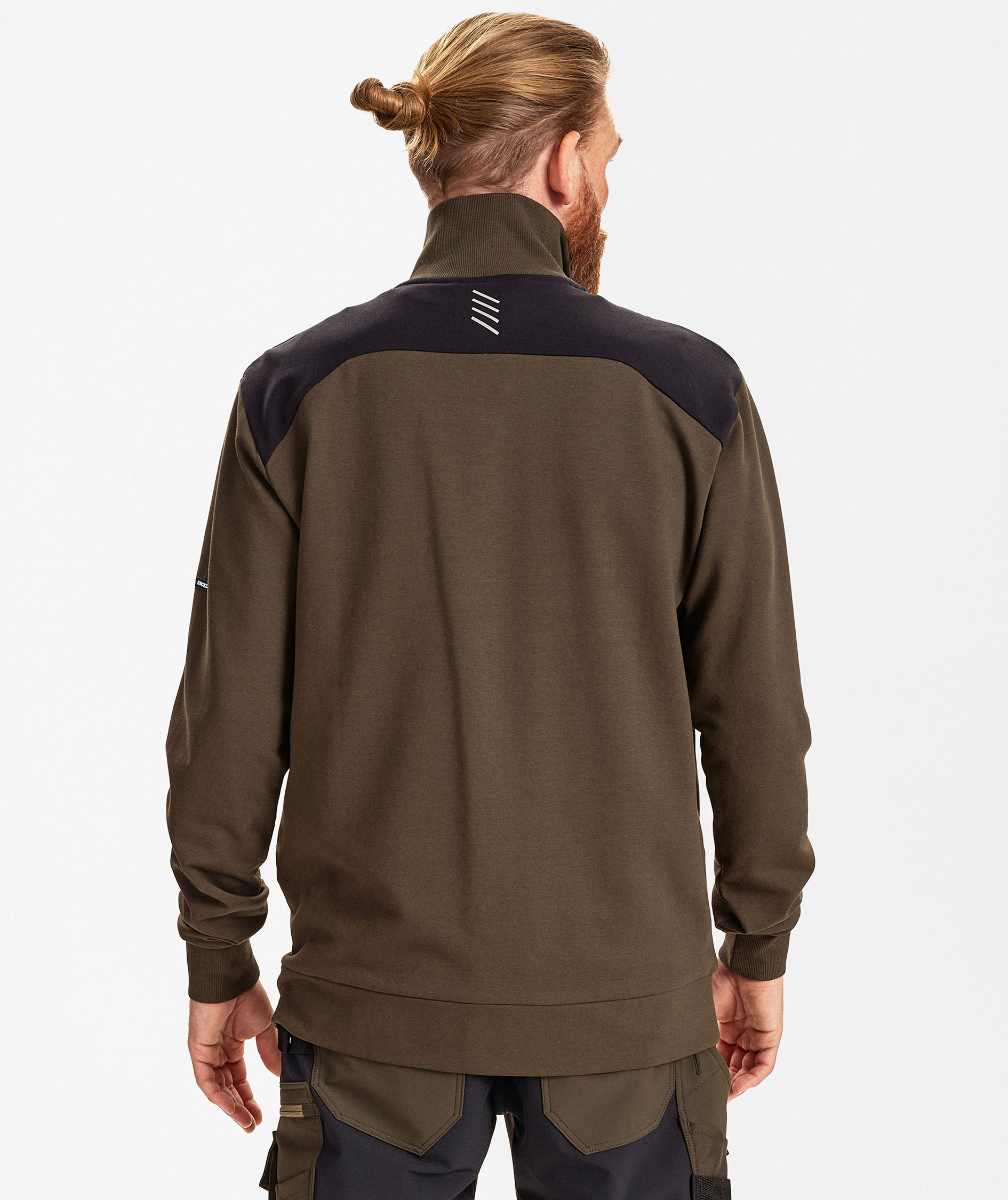 Engel Entire Sweat Cardigan, Forest Green/Black, large image number 4