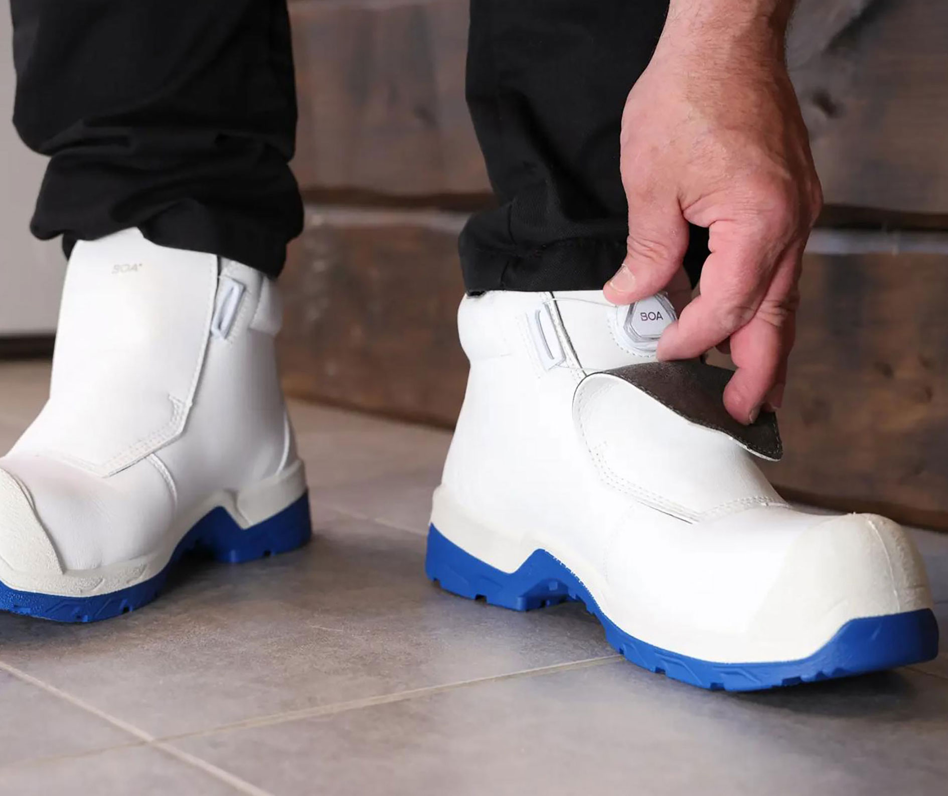 Jalas 1410 clean safety shoes S2, White/Blue, large image number 4