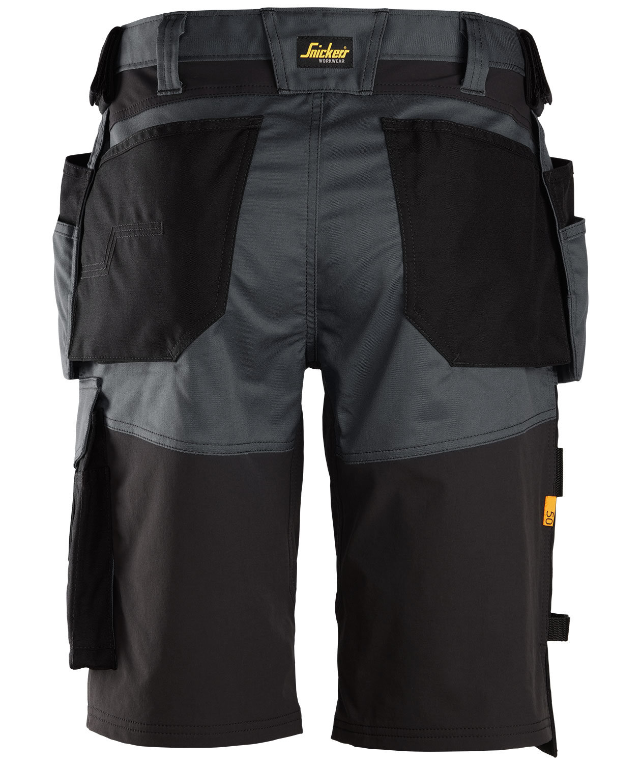 Snickers AllroundWork craftsman shorts 6151, Steel Grey/Black, large image number 2