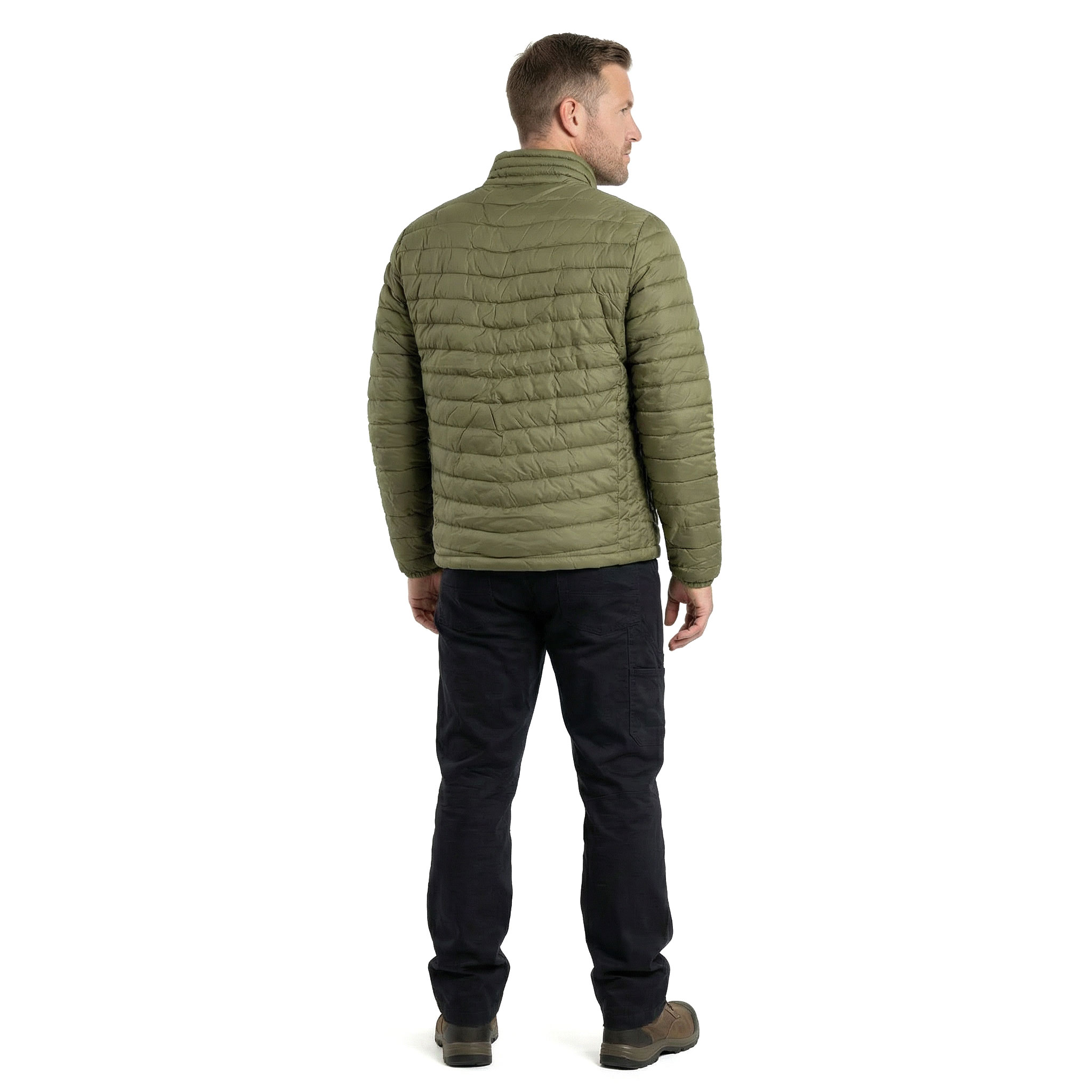Stadsing quilted jacket, Olive green, large image number 3
