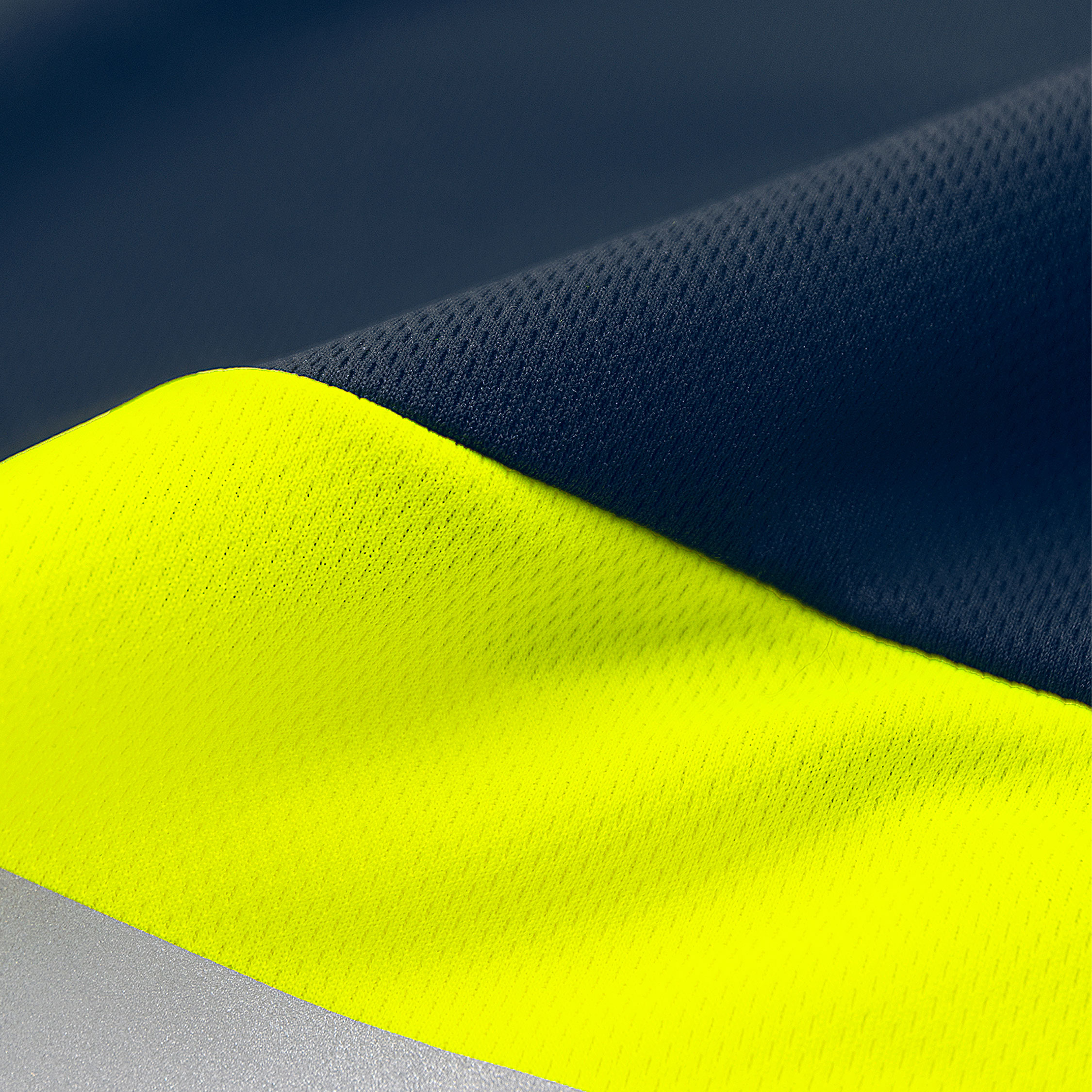 Fristads l&aring;ng&auml;rmad T-shirt 7881 GPST, Varsel yellow/marinbl&aring;, large image number 4