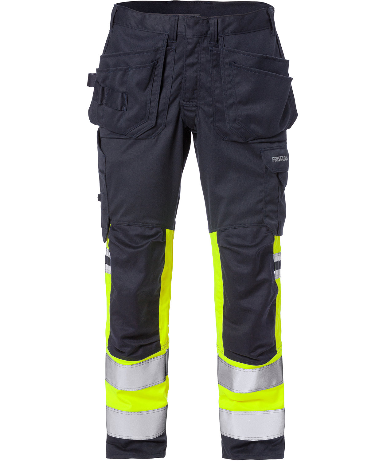Fristads Flamestat h&aring;ndverksbukse, Hi-vis gul/marinebl&aring;