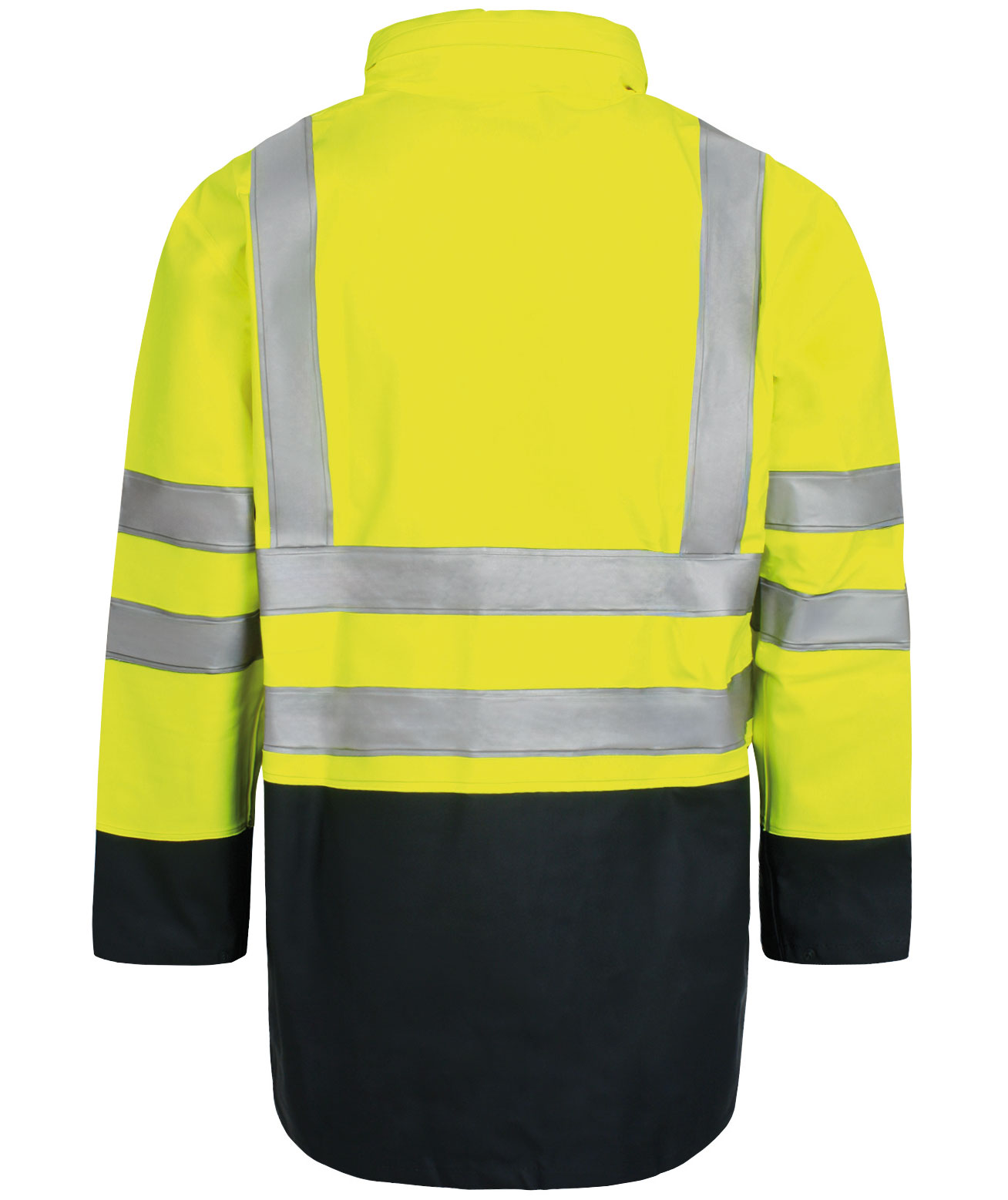 Lyngs&oslash;e Multinorm Regenjacke, Hi-vis gelb/marine
