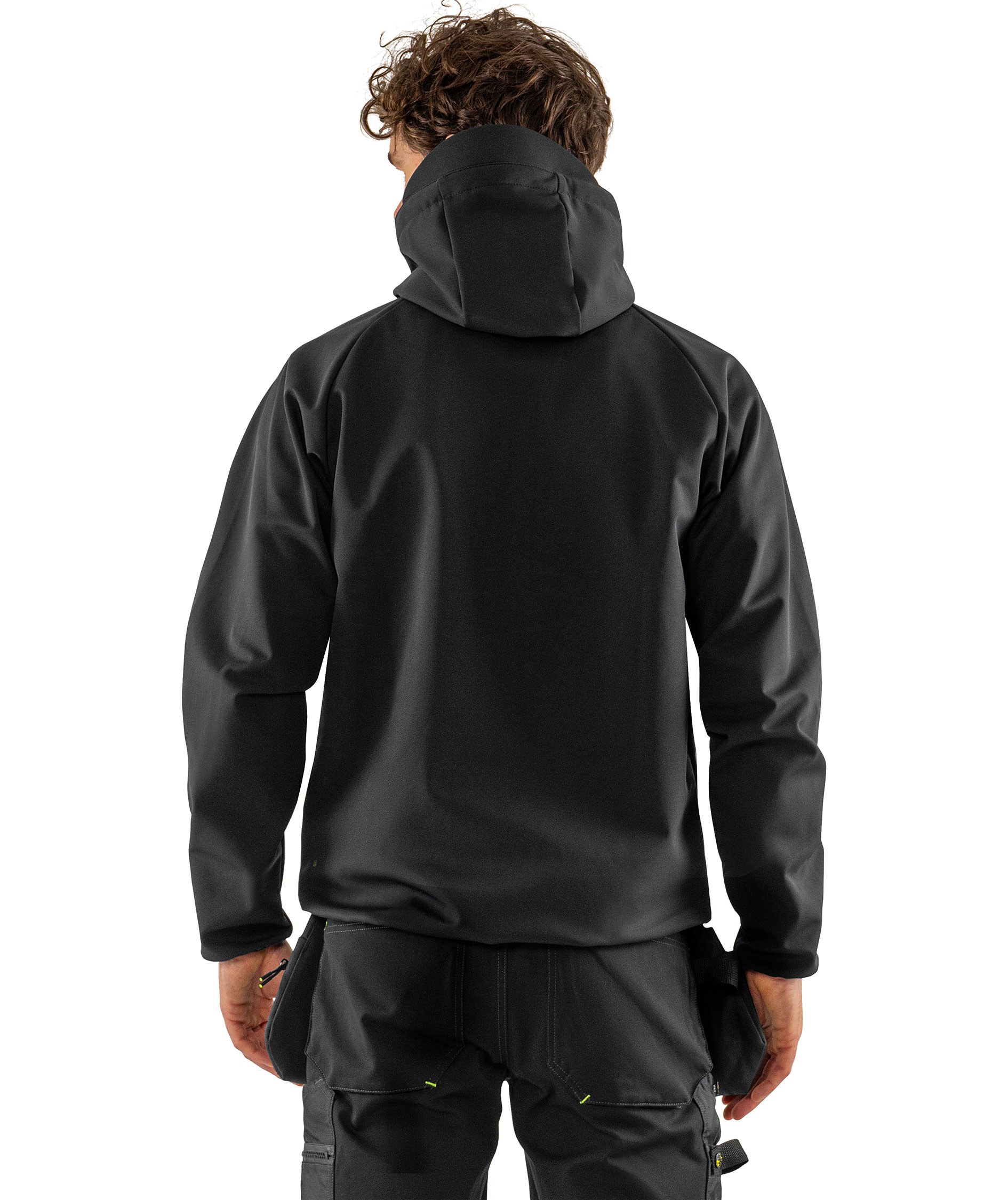 Fristads softshelljacka 4655 GBF, Svart/Neon Gul, large image number 3