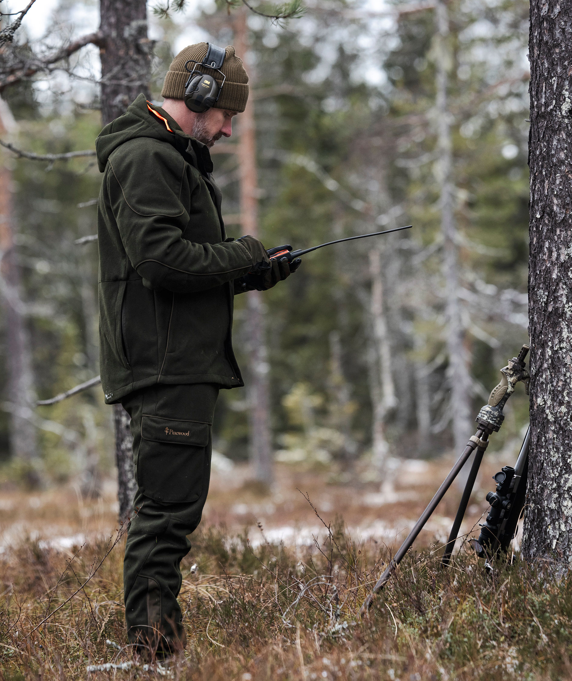 Pinewood Furudal Hunters jakke med uld, Moss green, large image number 3