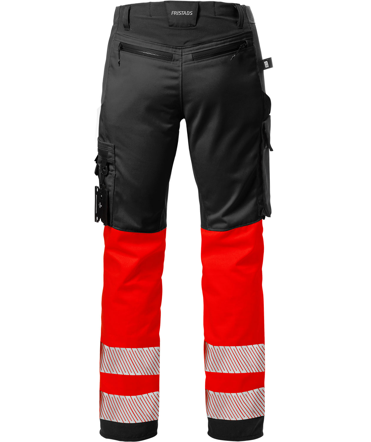 Fristads arbetsbyxa 2705 PLU, Svart/Varselr&ouml;d, large image number 1