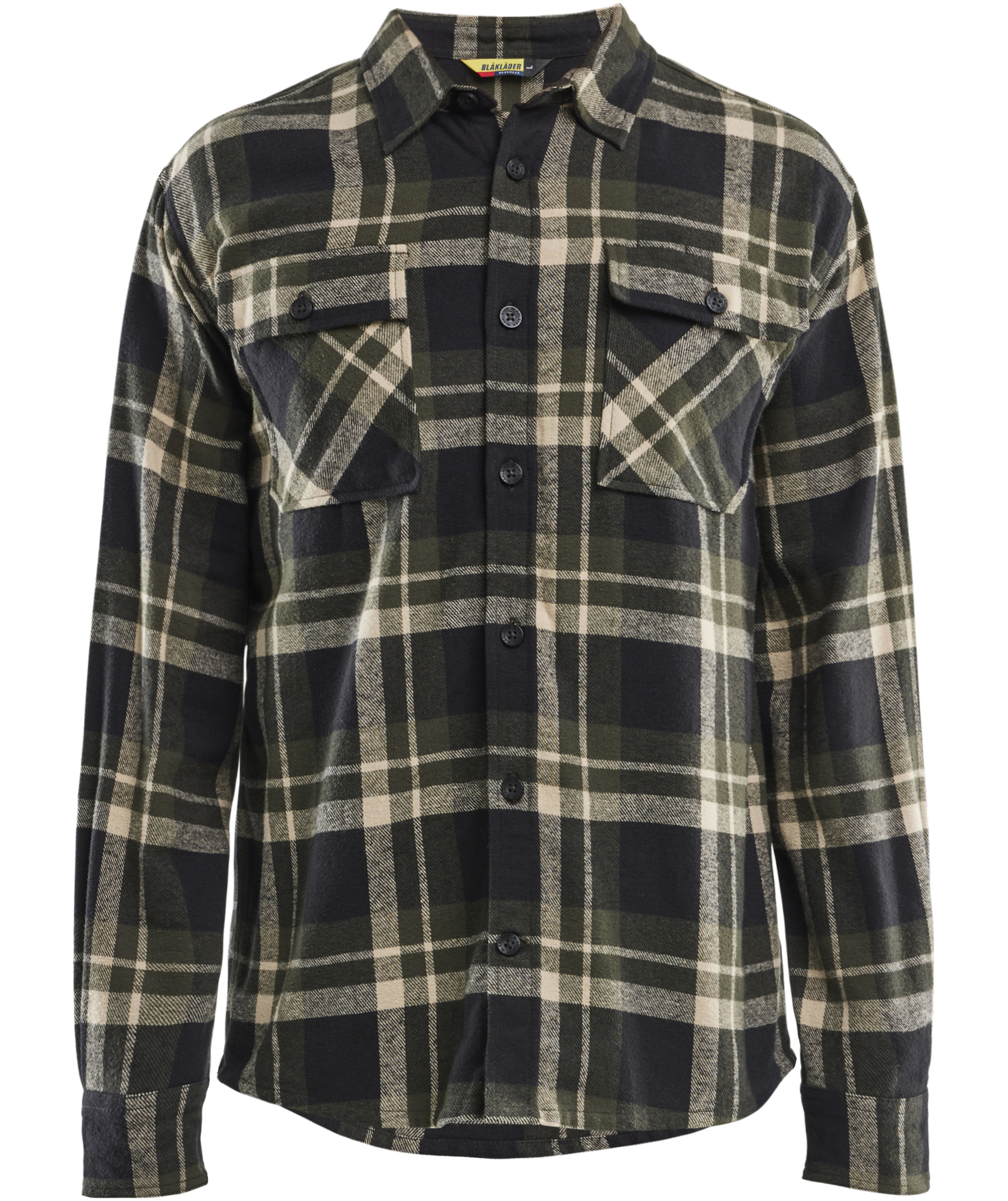 Bl&aring;kl&auml;der Striker flanellskjorta, Skog gr&ouml;n/svart