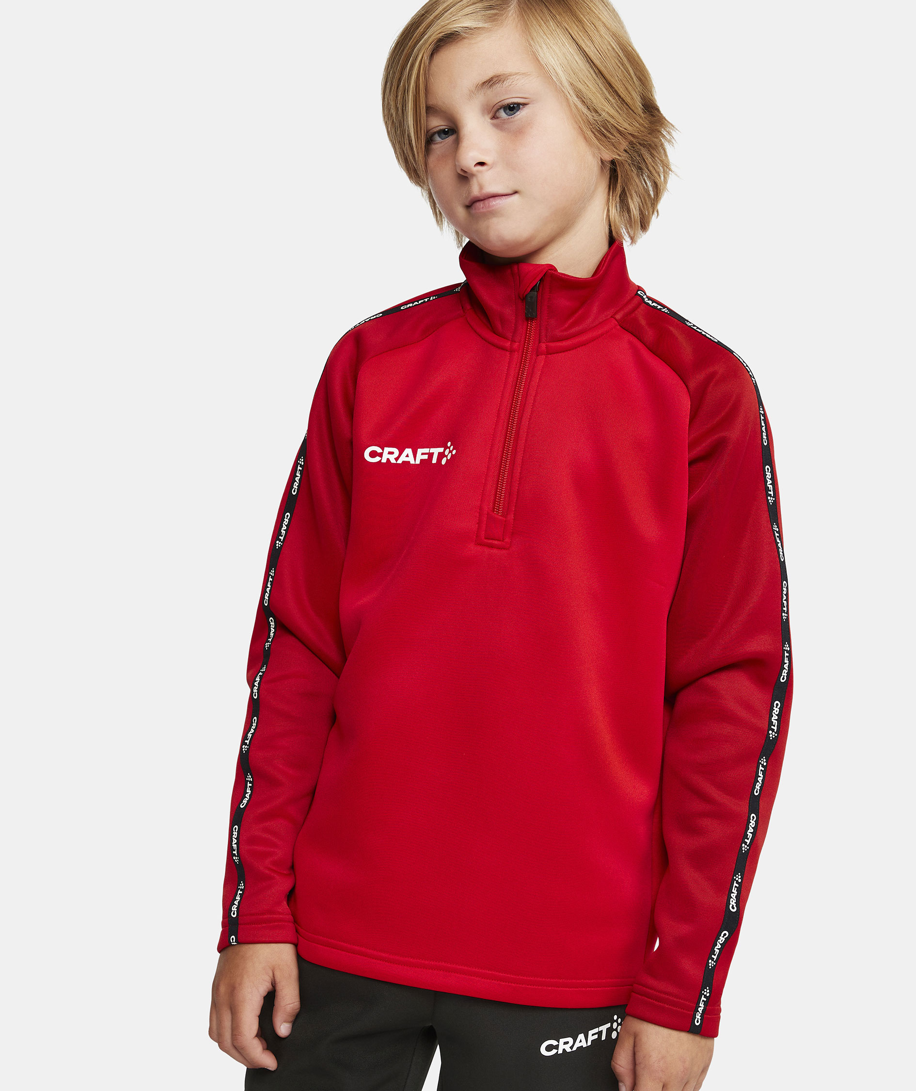 Craft Squad 2.0 halfzip tr&aelig;ningstr&oslash;je til b&oslash;rn, Bright Red-Express, large image number 4