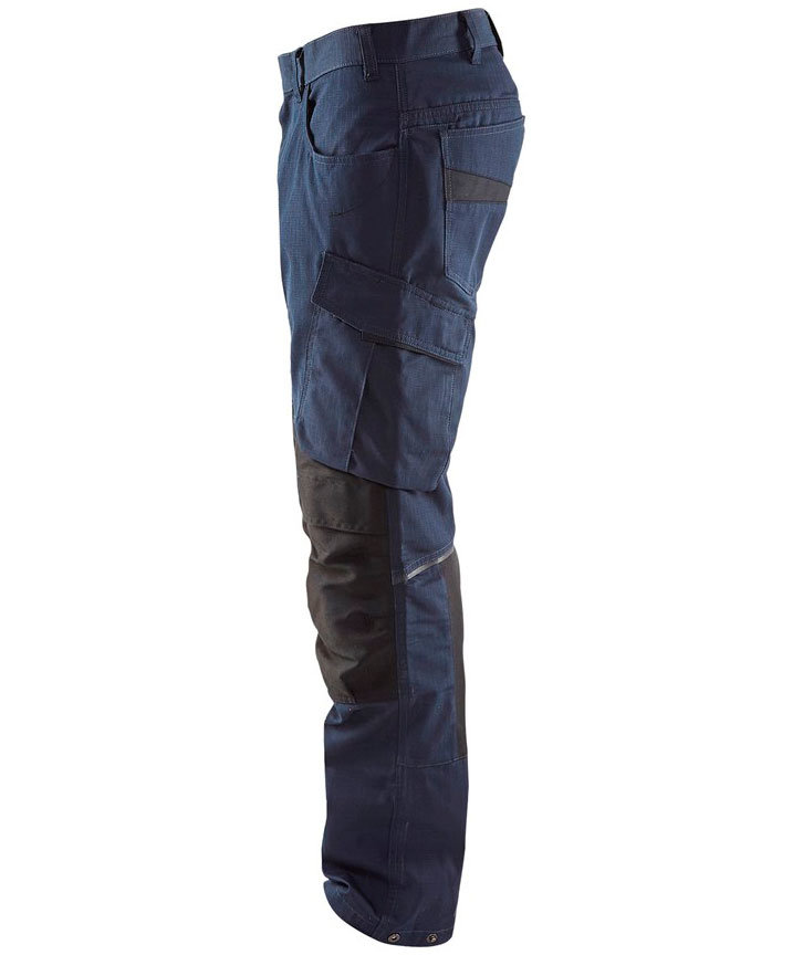 Bl&aring;kl&auml;der Unite arbejdsbukser, M&oslash;rk Marinebl&aring;/Sort, large image number 4