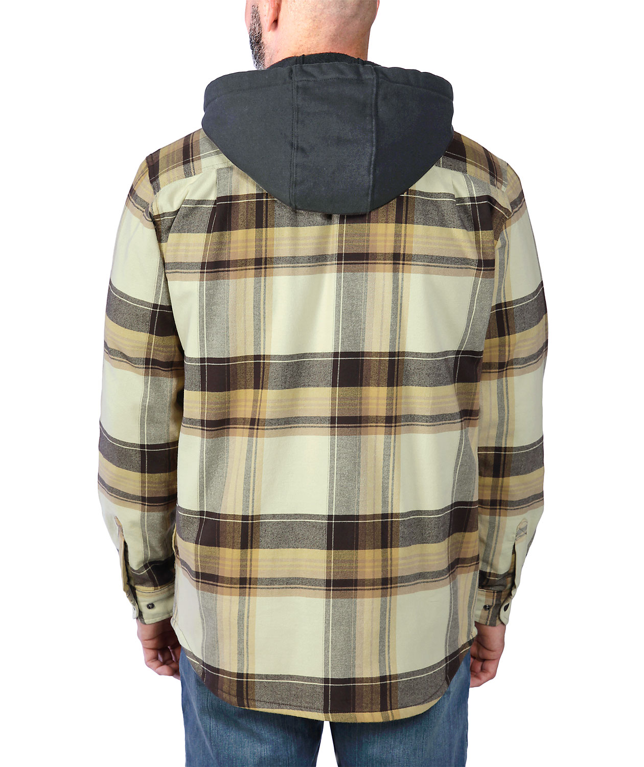 Carhartt foret flanell skjortejakke, Dark brown, large image number 3