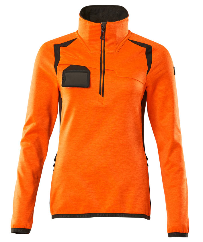 Mascot Accelerate Safe women's fleece sweater, Hi-vis Orange/Dark anthracite, Hi-vis Orange/Dark anthracite, swatch
