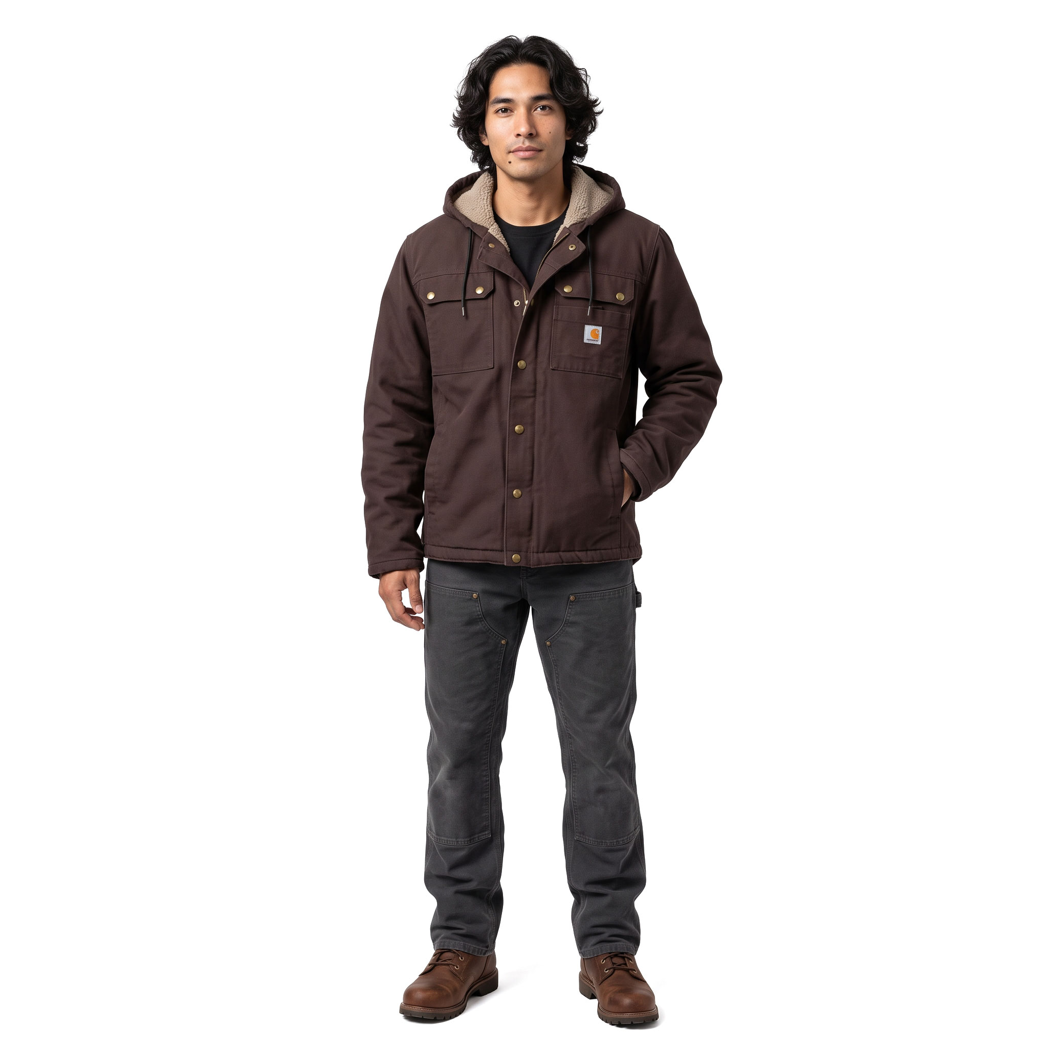 Carhartt Bartlett jakke, Dark brown, large image number 2