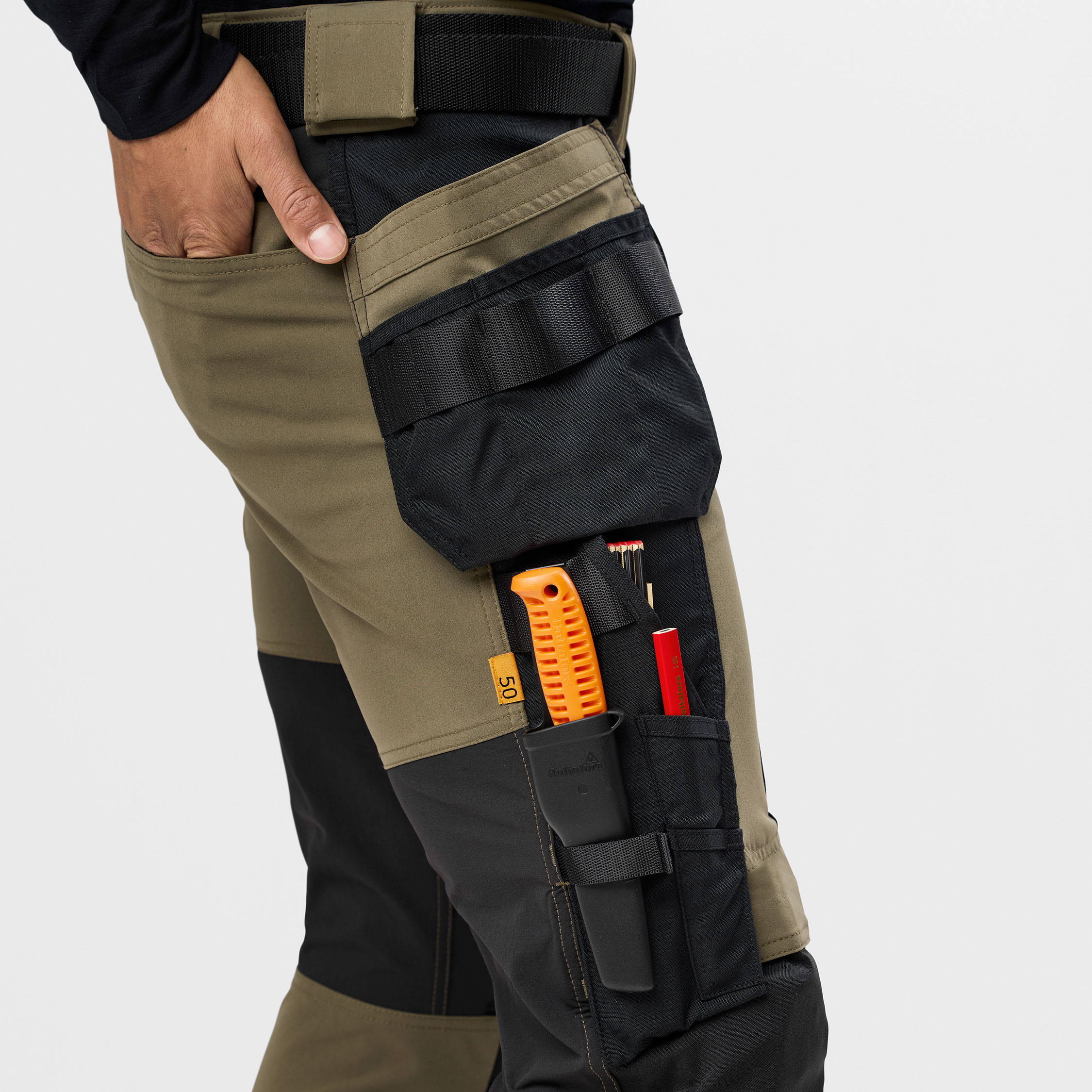 Snickers AllroundWork hantverksbyxa 6218 full stretch, Khaki Green/Black, large image number 8